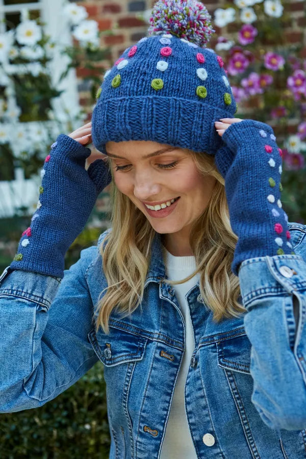 Kew Bobble Beanie Denim