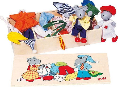 Flexible puppets Mouse dress-up box, Lia &amp; Luca