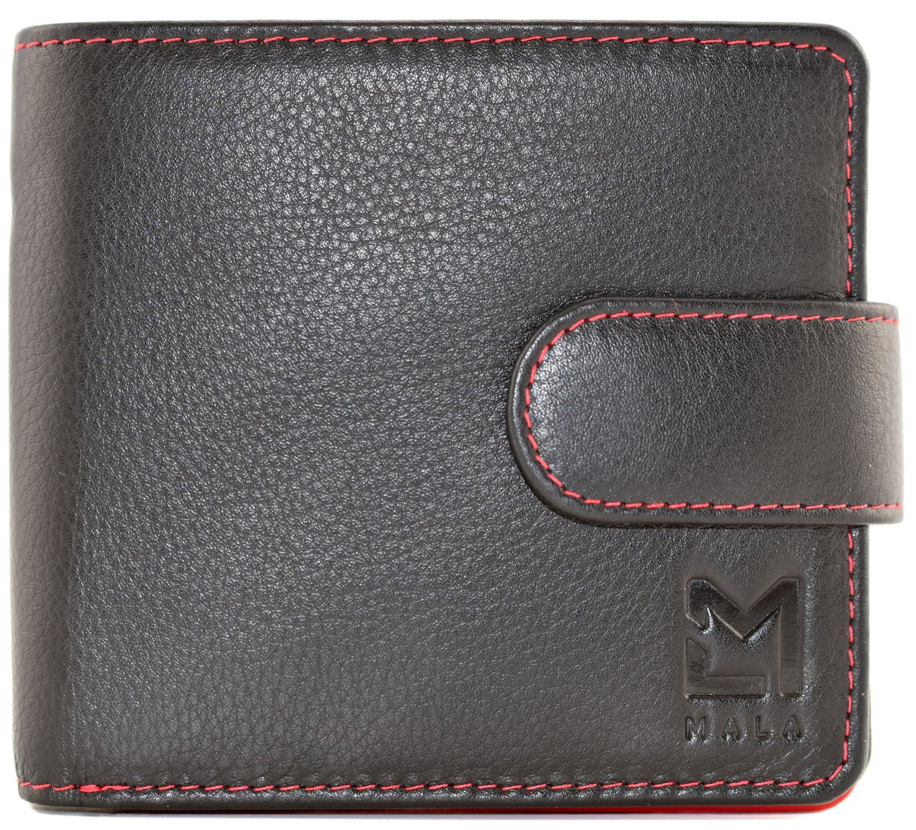 Hudson Black And Red Tab Wallet with RFID