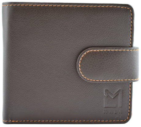 Hudson Brown And Orange Tab Wallet with RFID