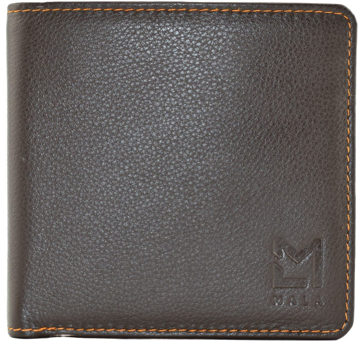 Hudson Slim Tan/Orange Wallet with Coin Pocket and RFID