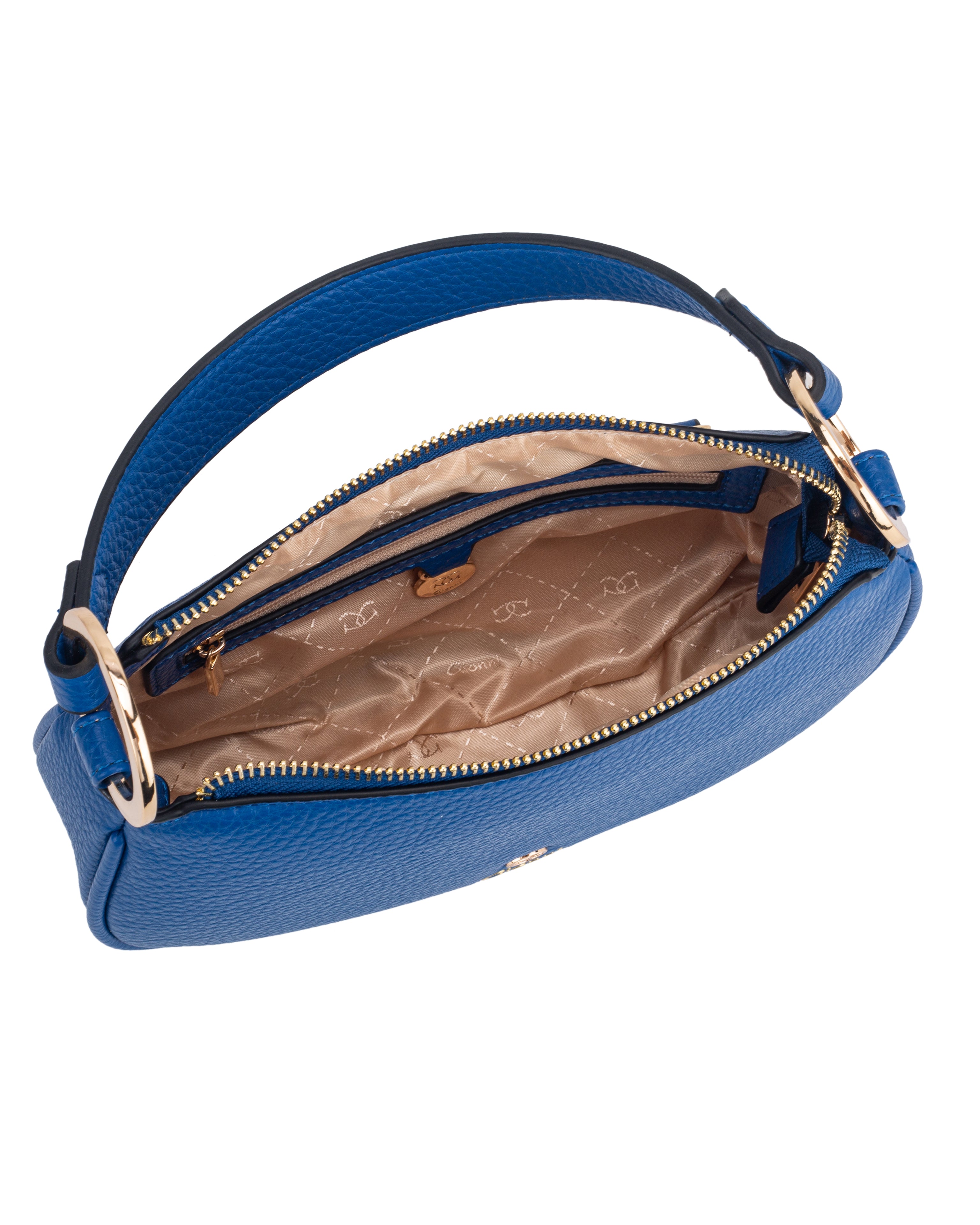 Gionni Krill Blue Curved Shape Shoulder Bag