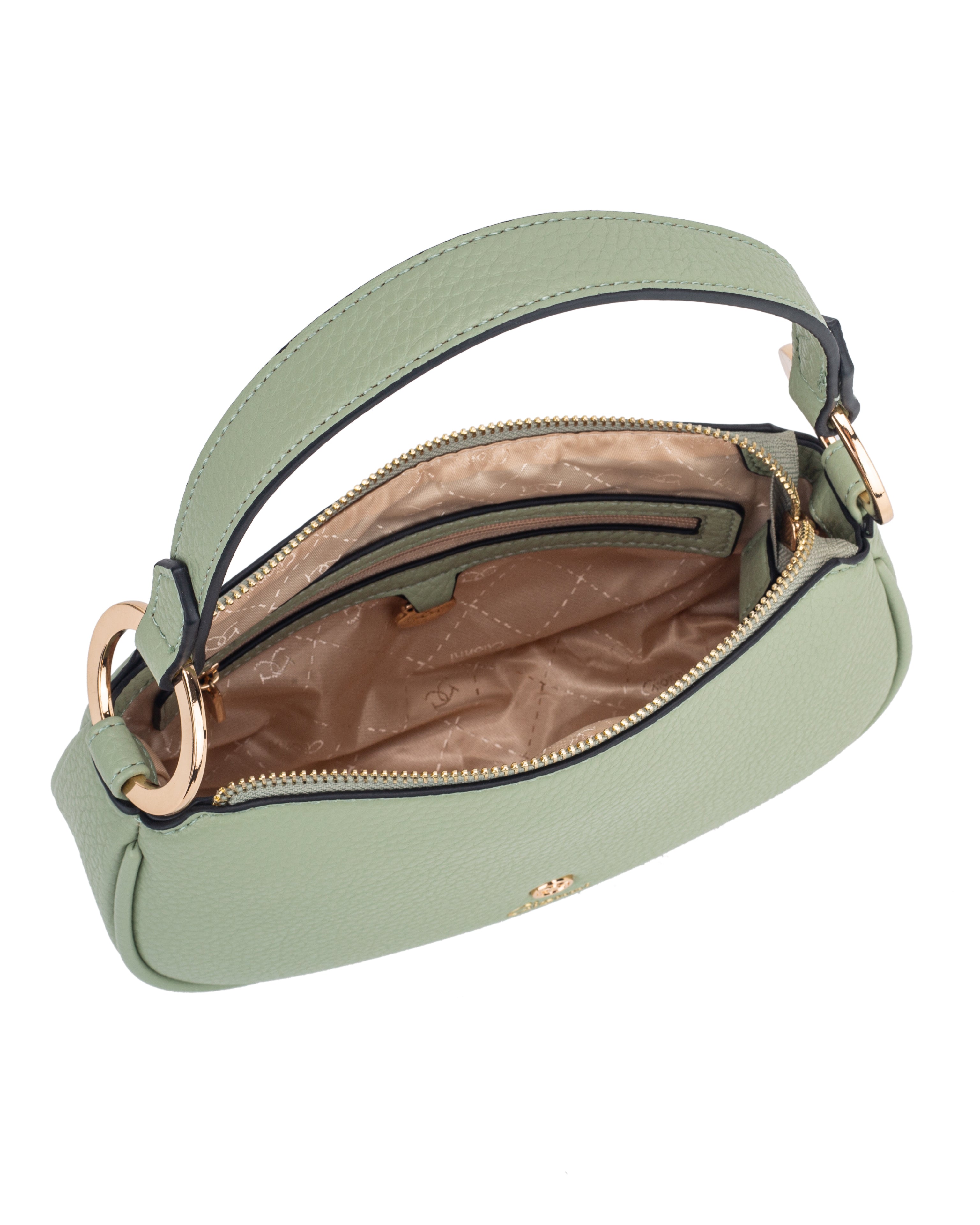 Gionni Krill Green Curved Shape Shoulder Bag
