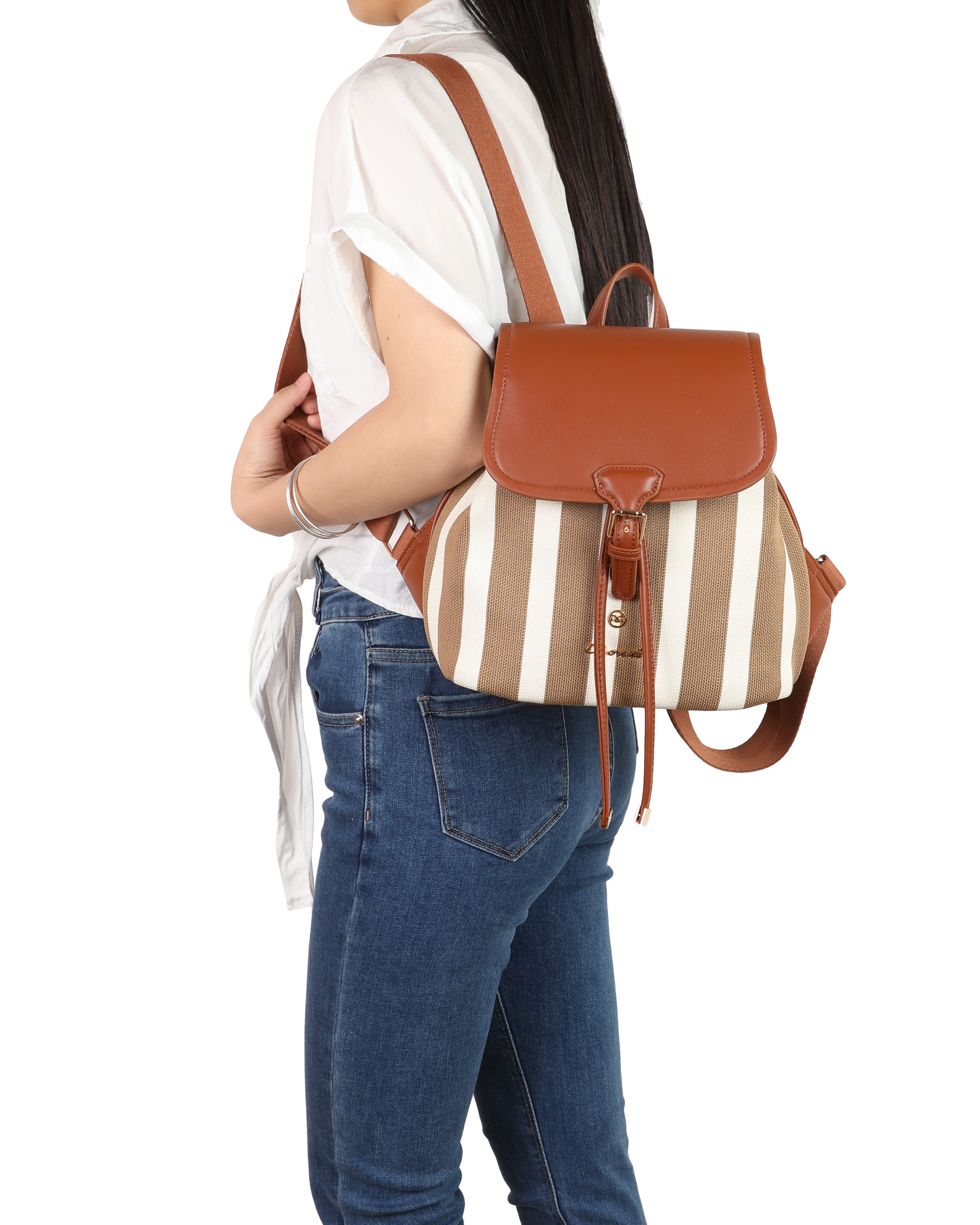 Gionni Coral Tan/Mustard Medium East Backpack