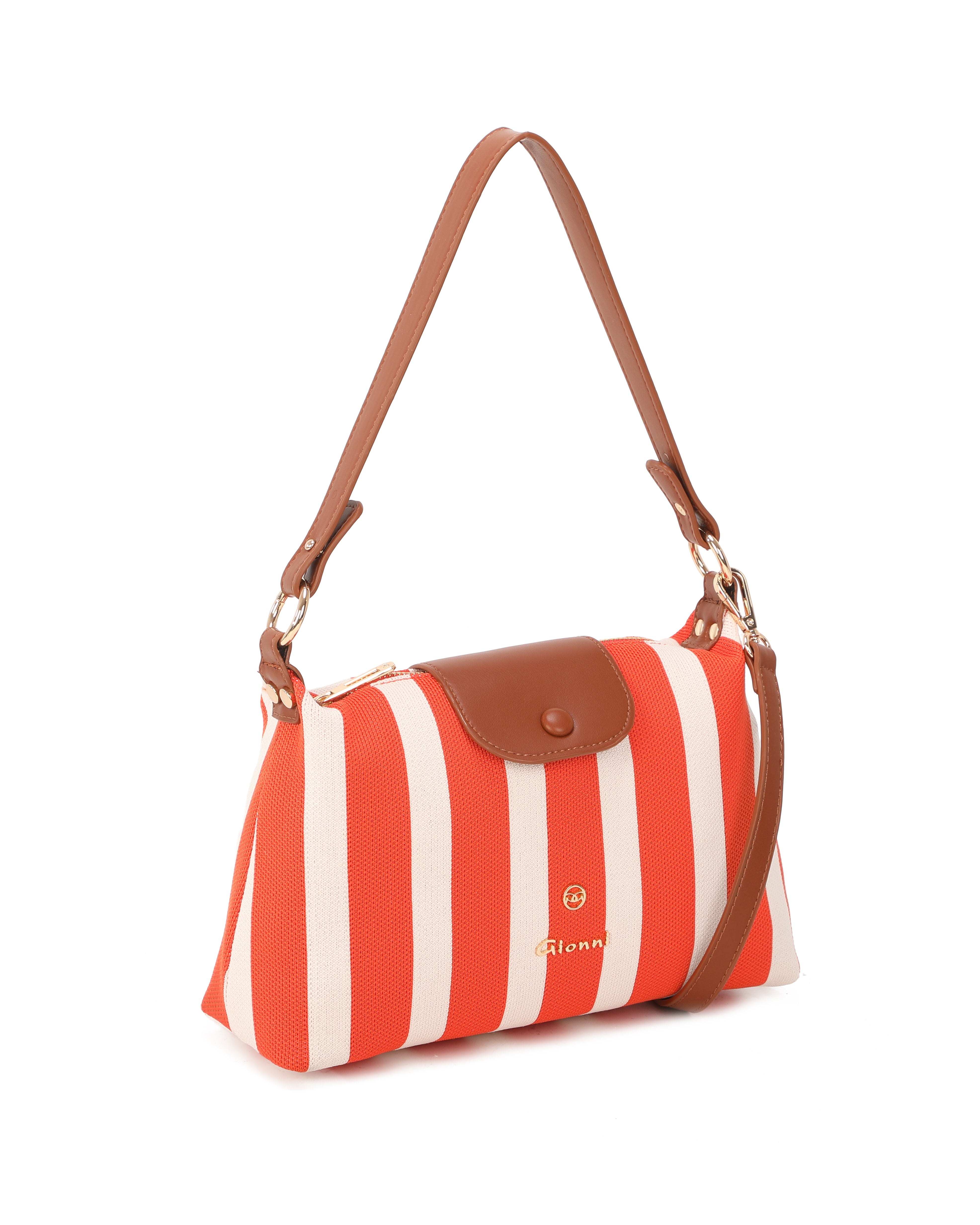 Gionni Coral Tan/Red East West Crossbody Bag