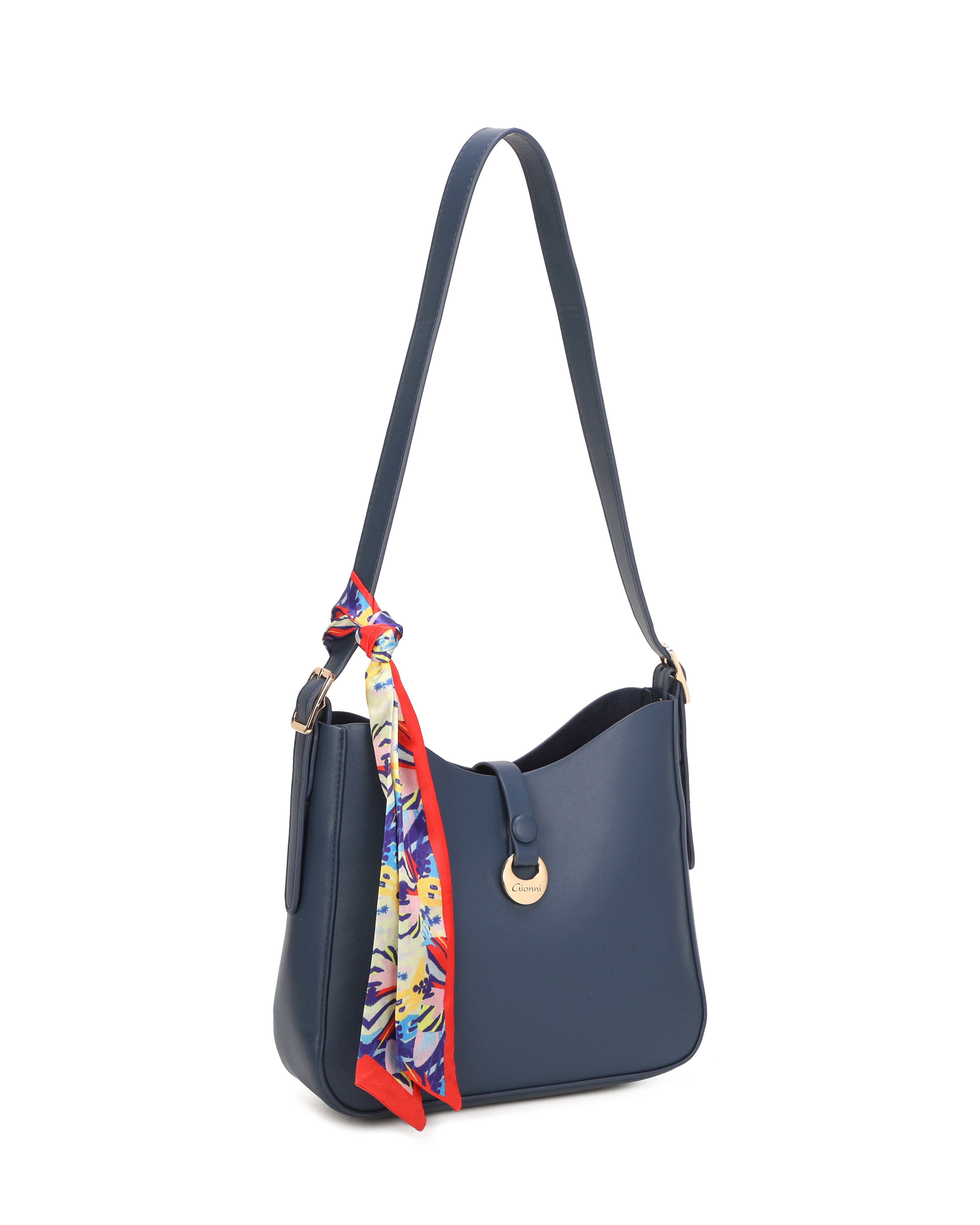 Gionni Quartz Navy North South Shoulder Bag