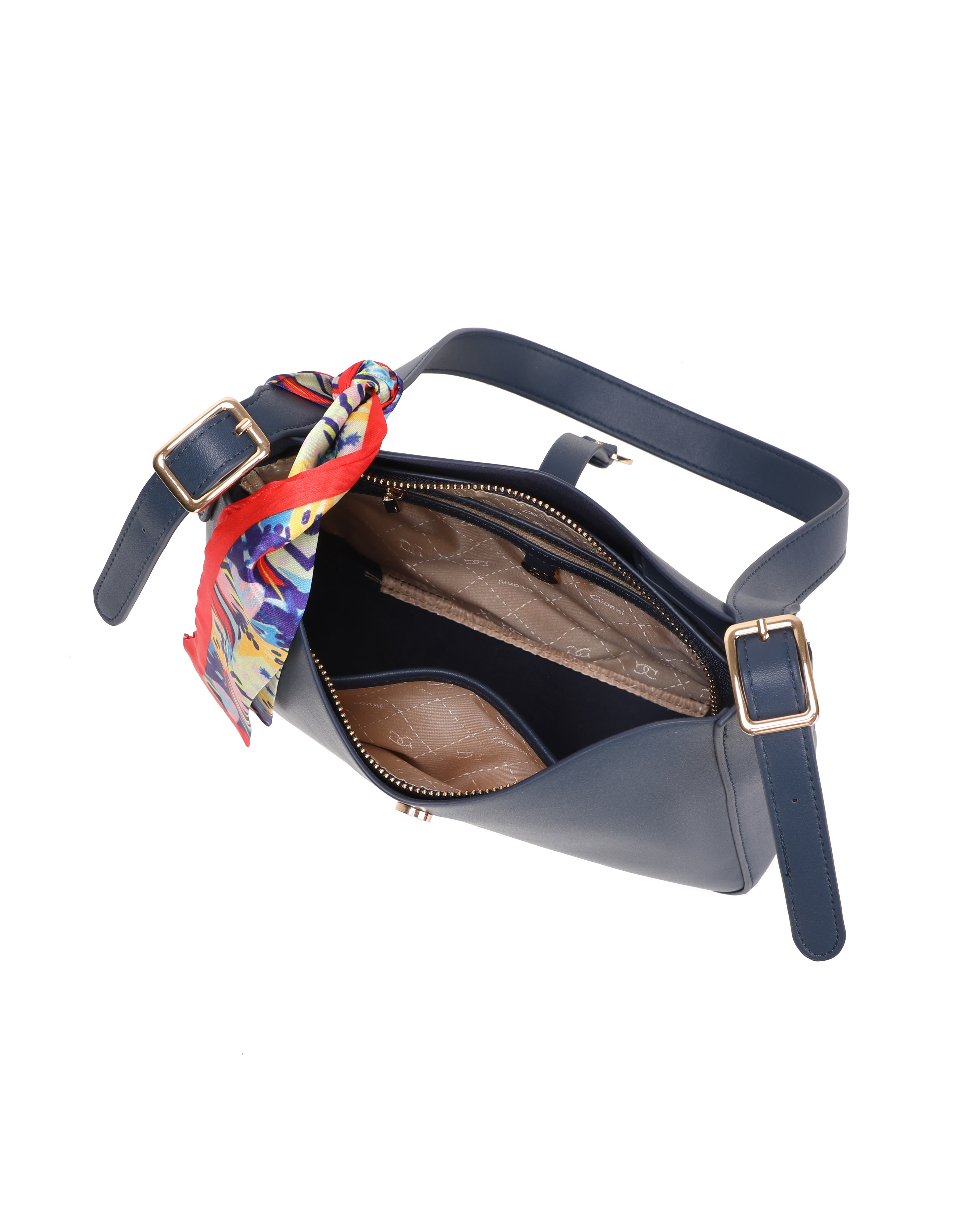 Gionni Quartz Navy North South Shoulder Bag