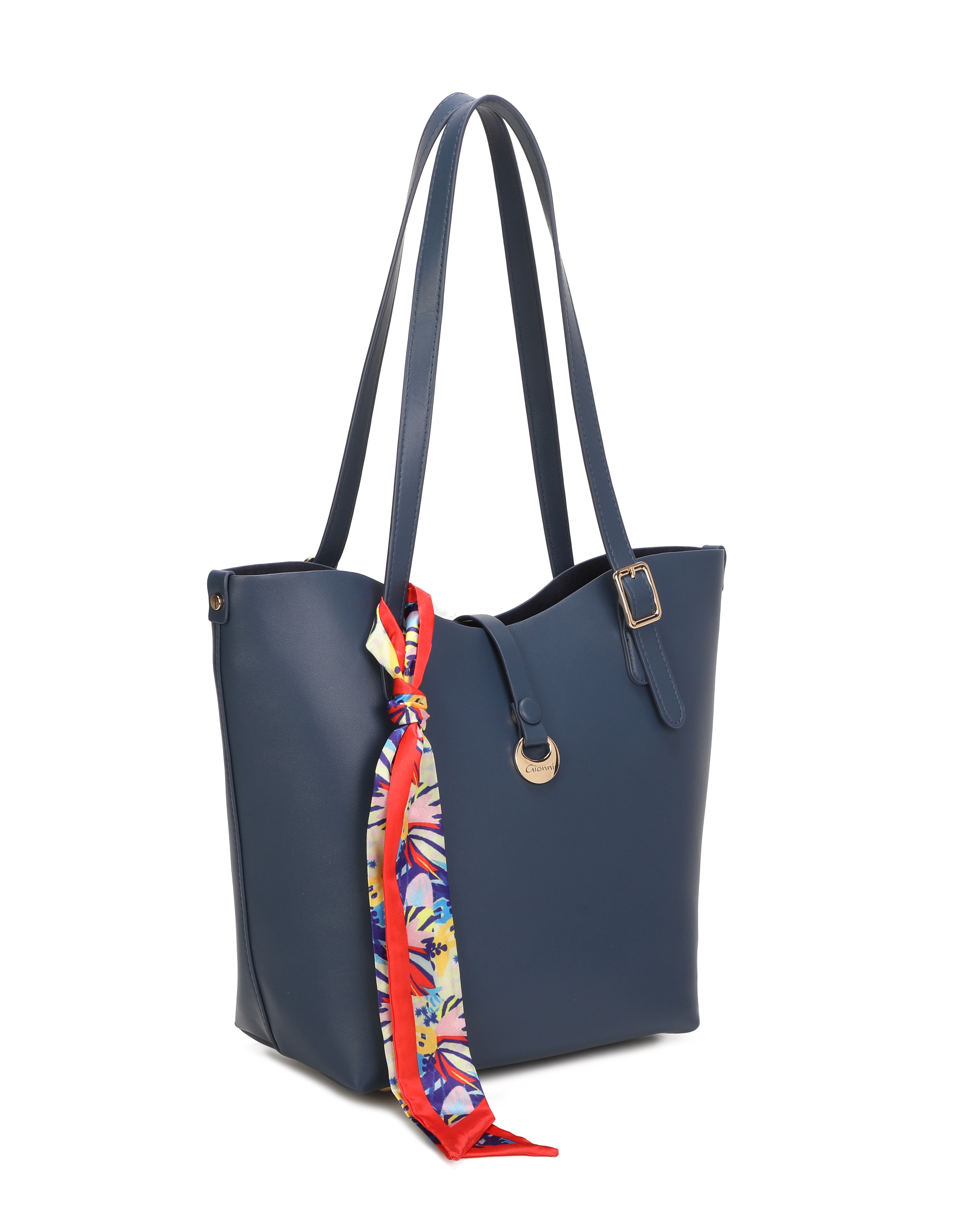 Gionni Quartz Navy Shopper Bag
