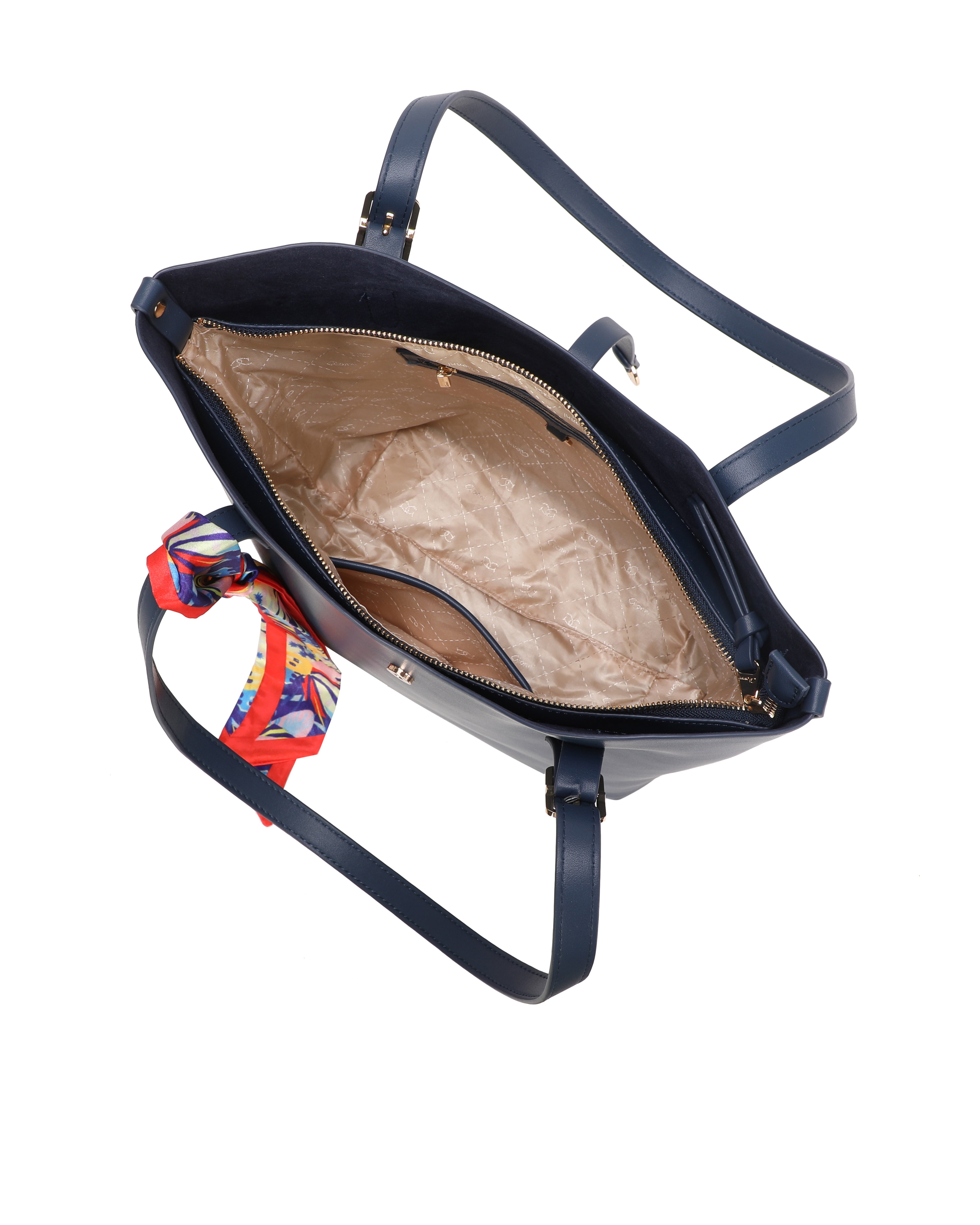 Gionni Quartz Navy Shopper Bag