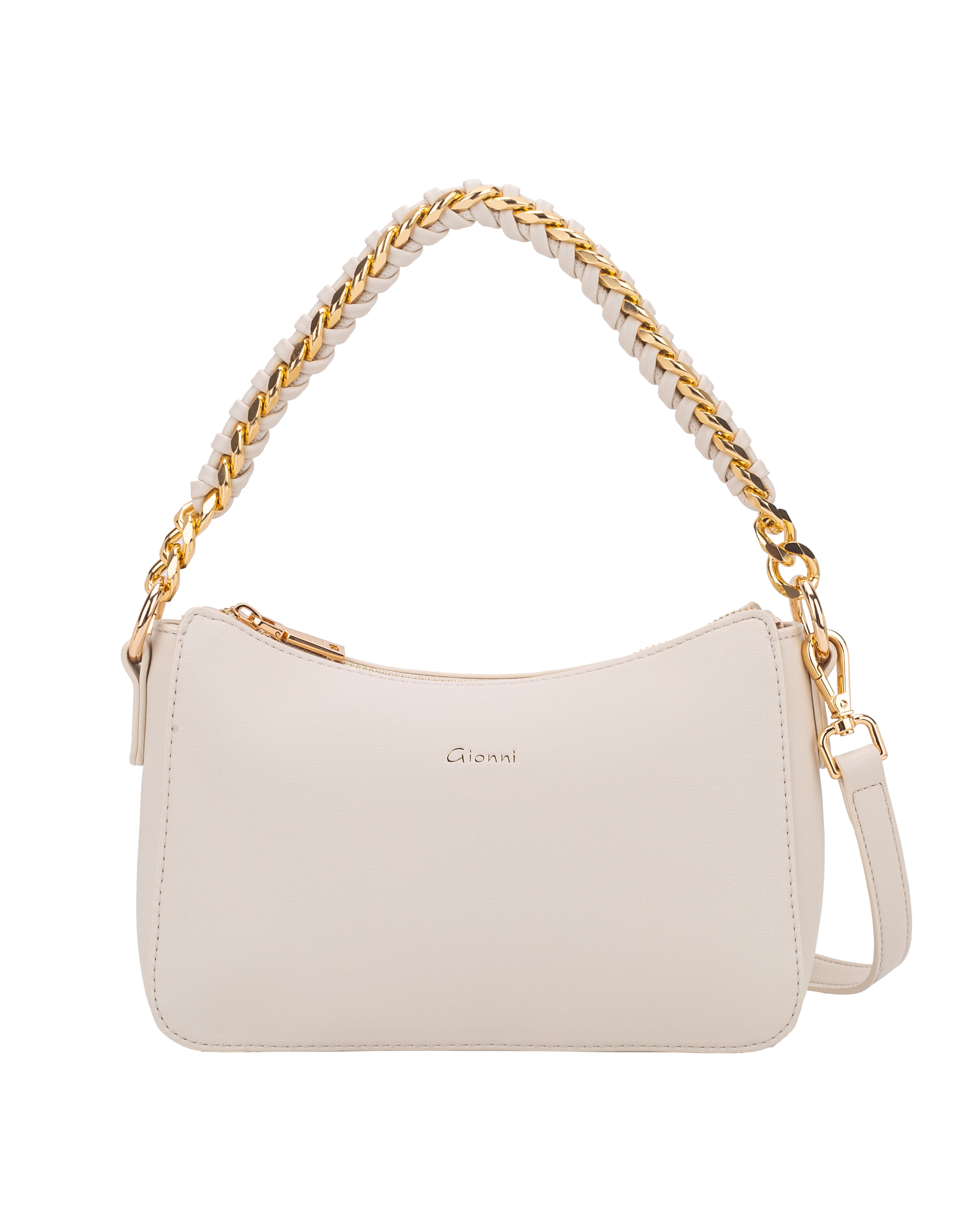 Gionni Beige Tan Curved Shoulder Bag