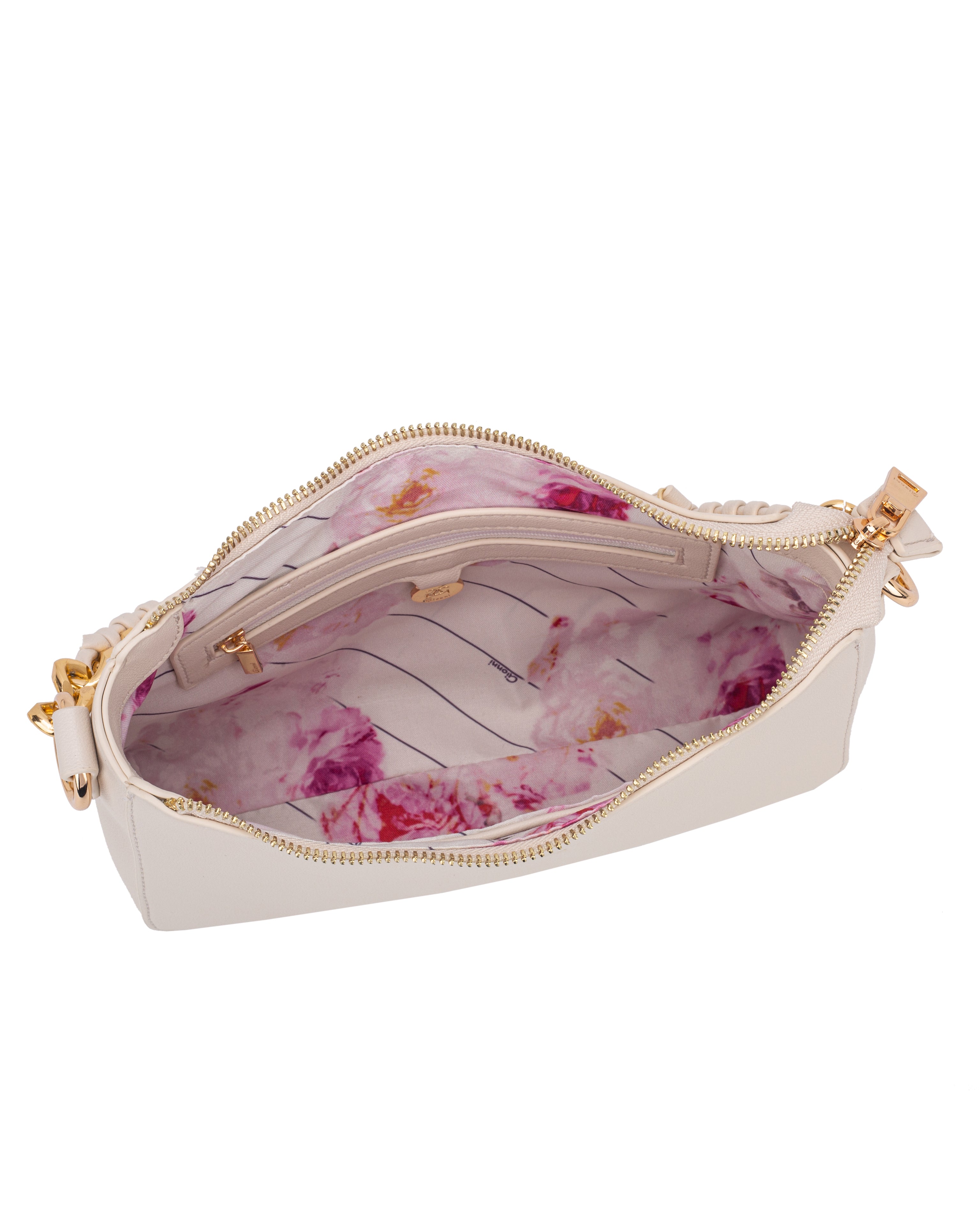 Gionni Beige Tan Curved Shoulder Bag