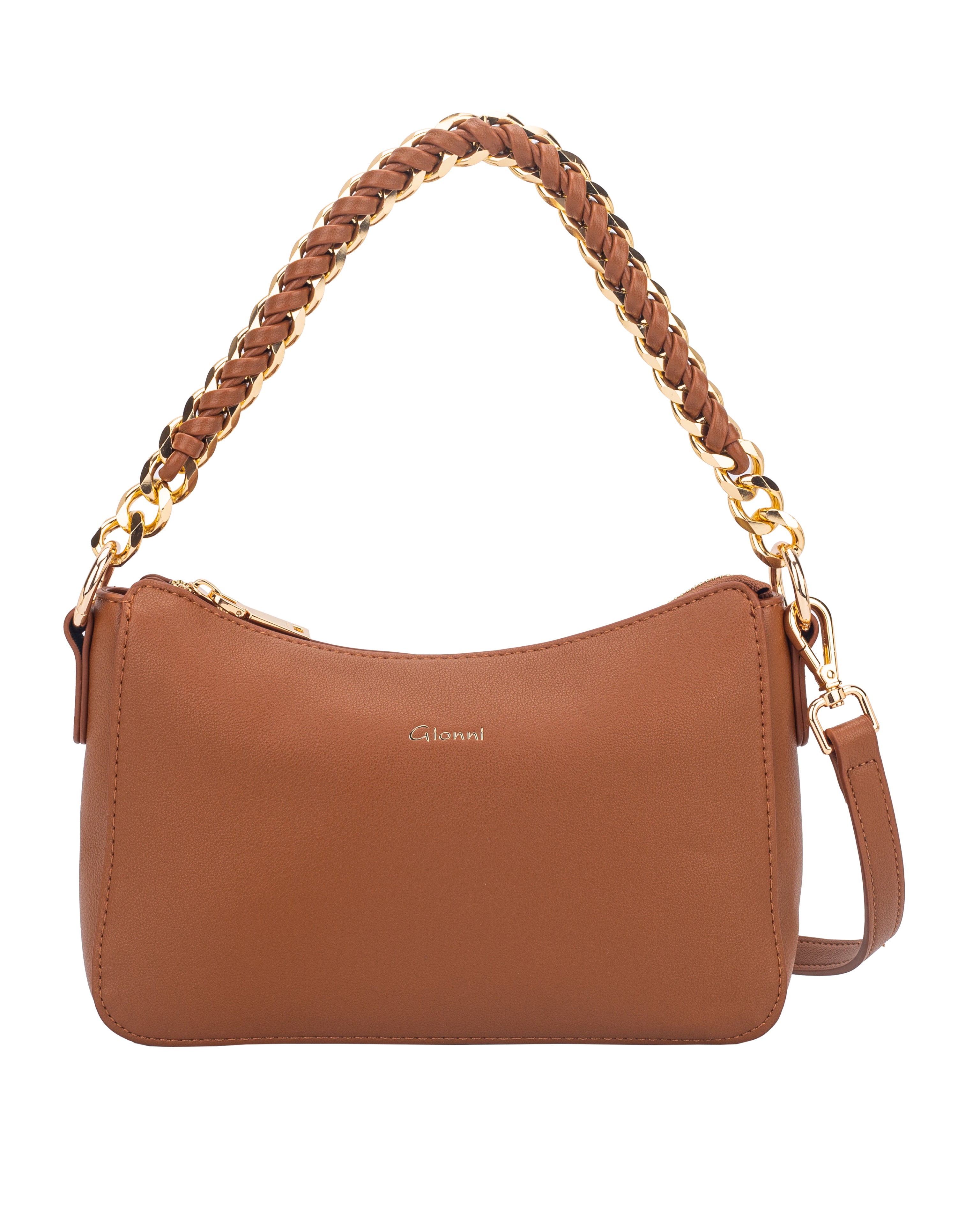 Gionni Ruby Tan Curved Shoulder Bag