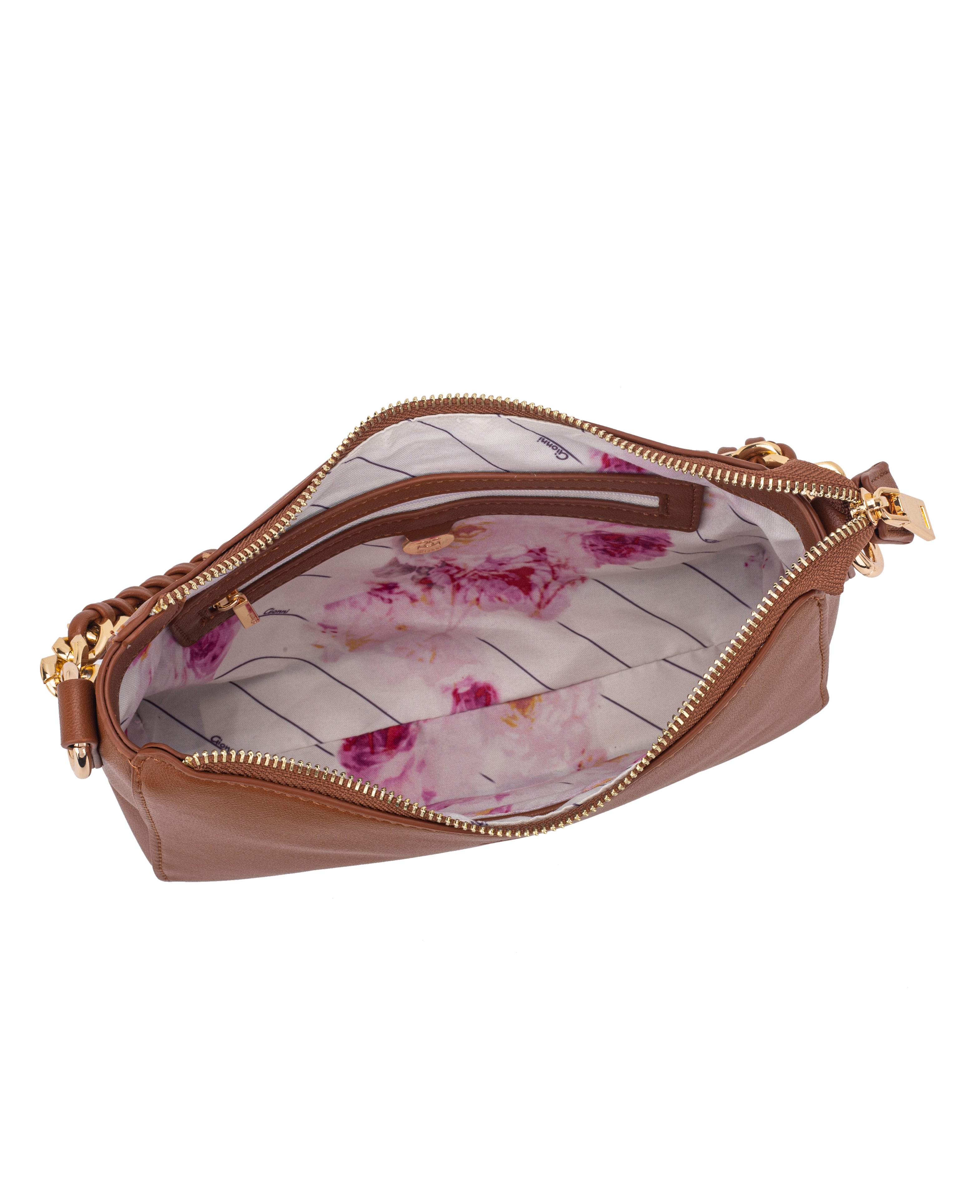Gionni Ruby Tan Curved Shoulder Bag