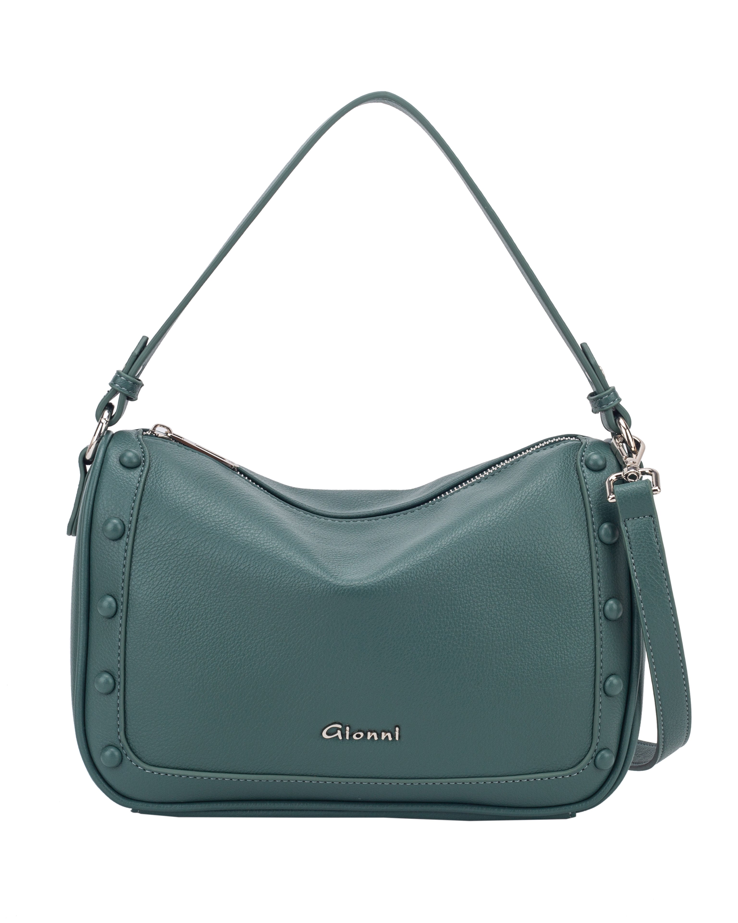 Gionni Green Aqua East West Shoulder Bag