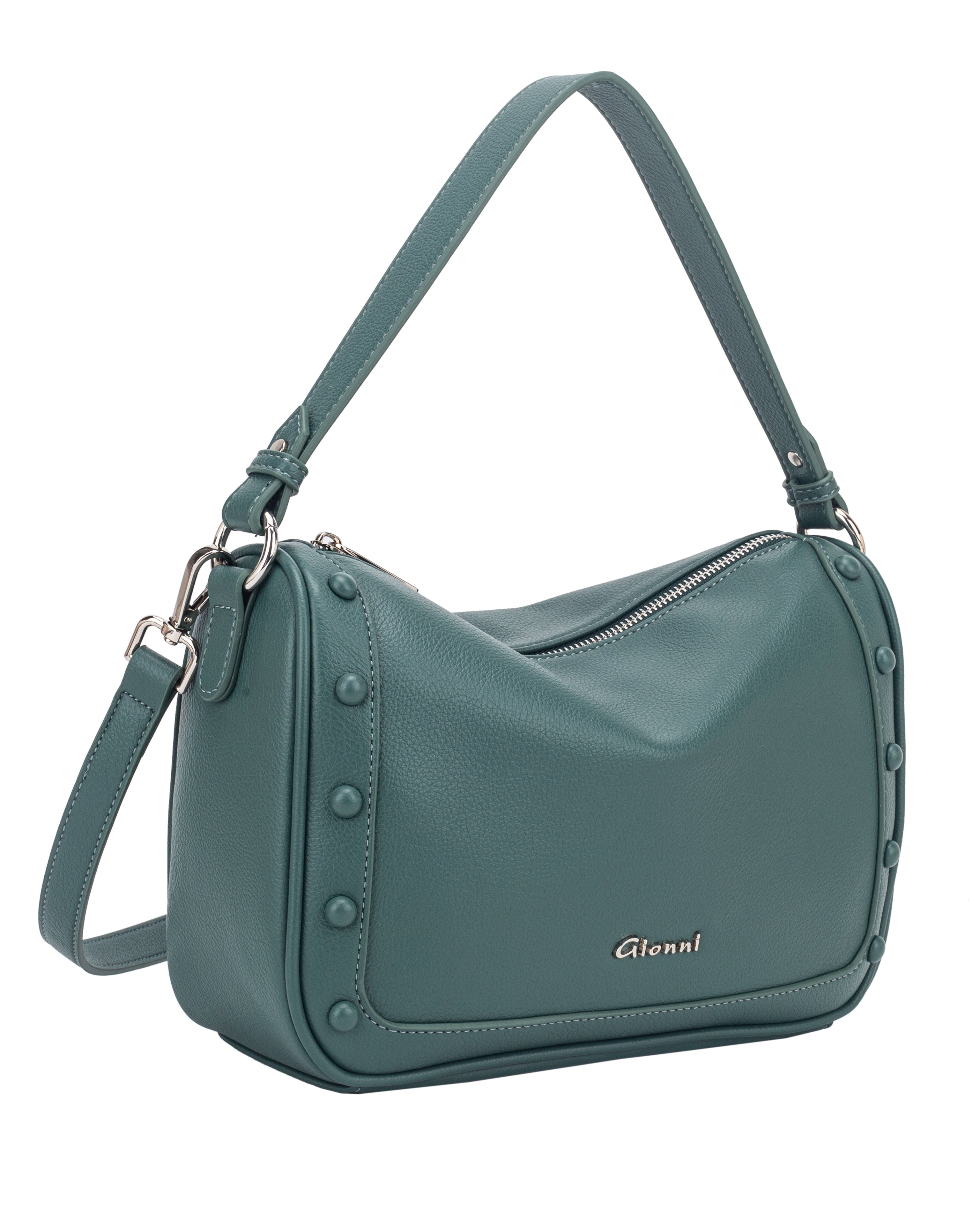 Gionni Green Aqua East West Shoulder Bag
