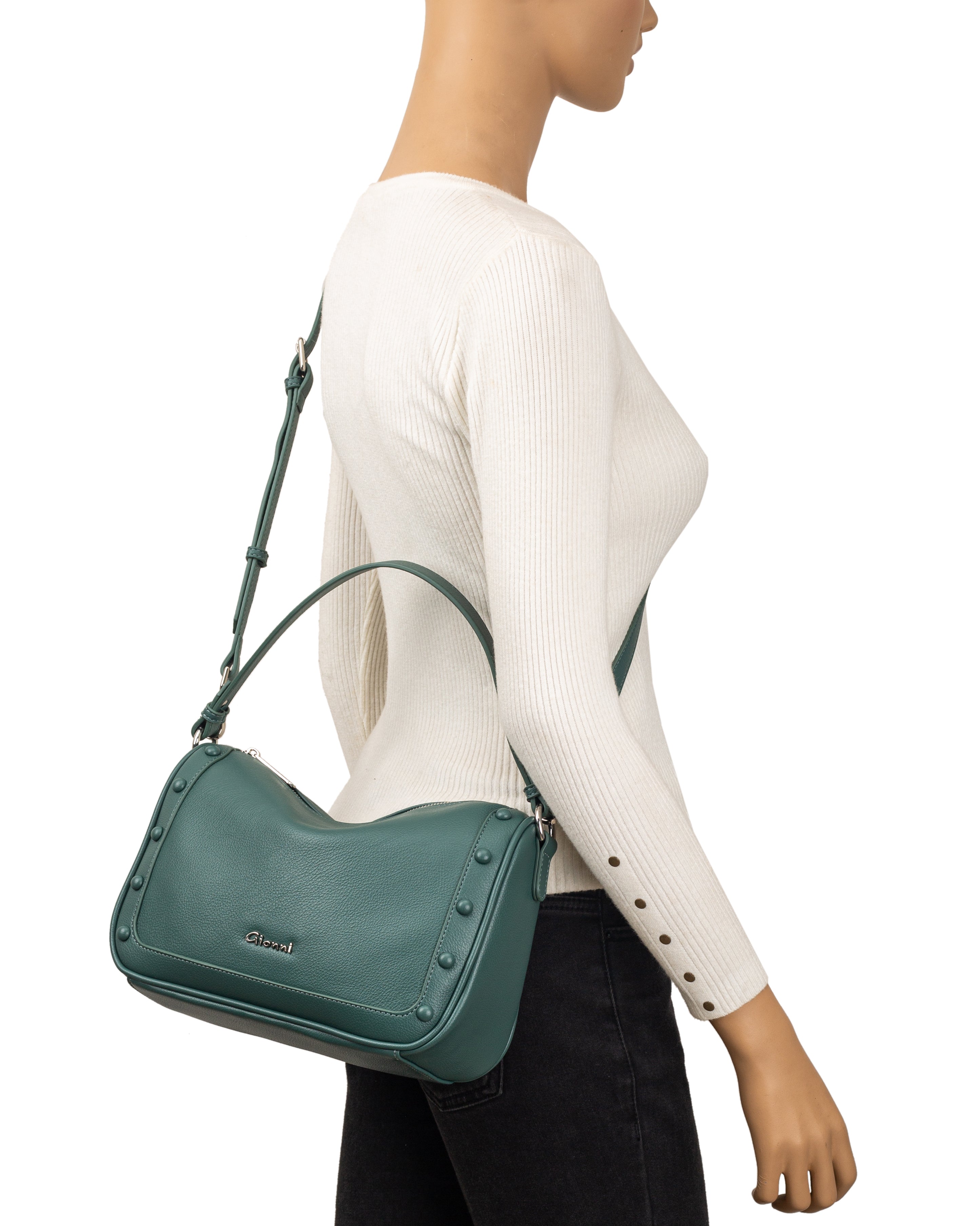 Gionni Green Aqua East West Shoulder Bag