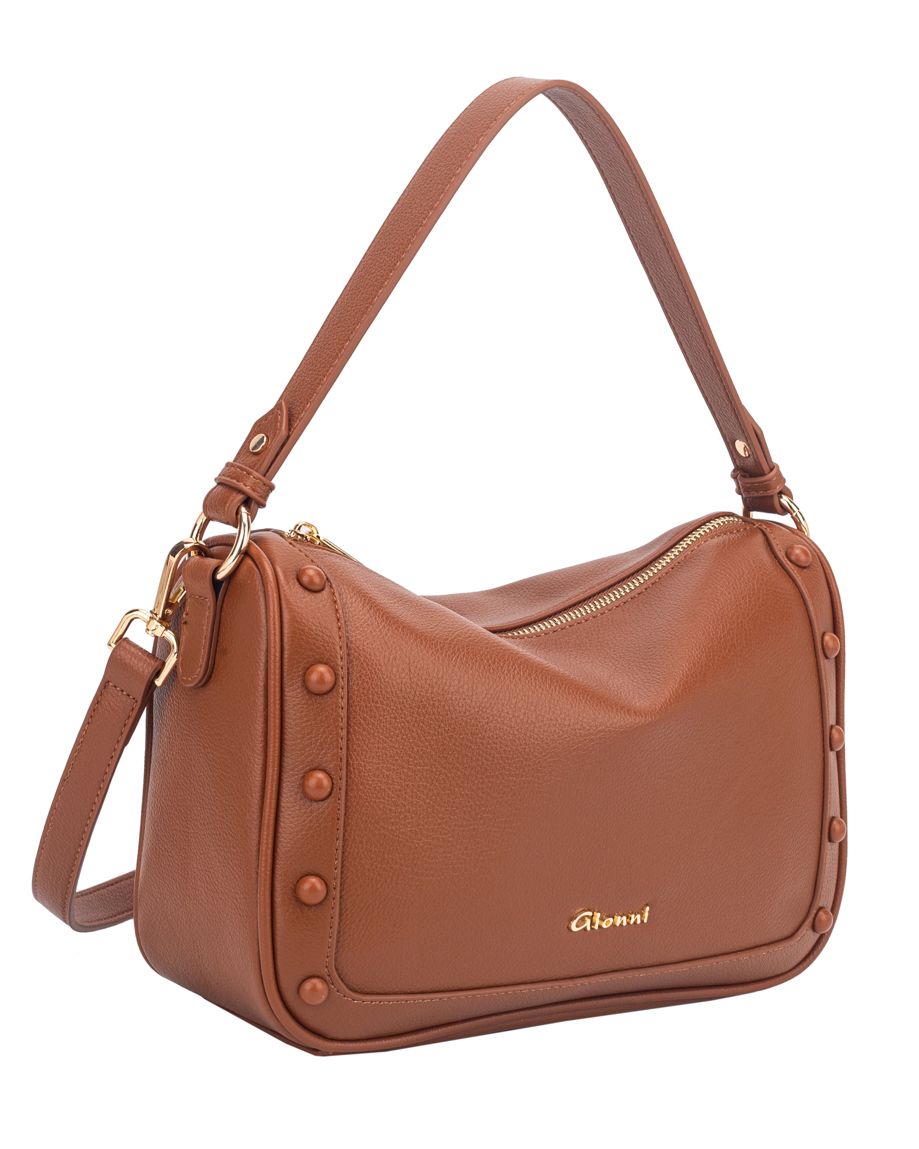 Gionni Tan Aqua East West Shoulder Bag