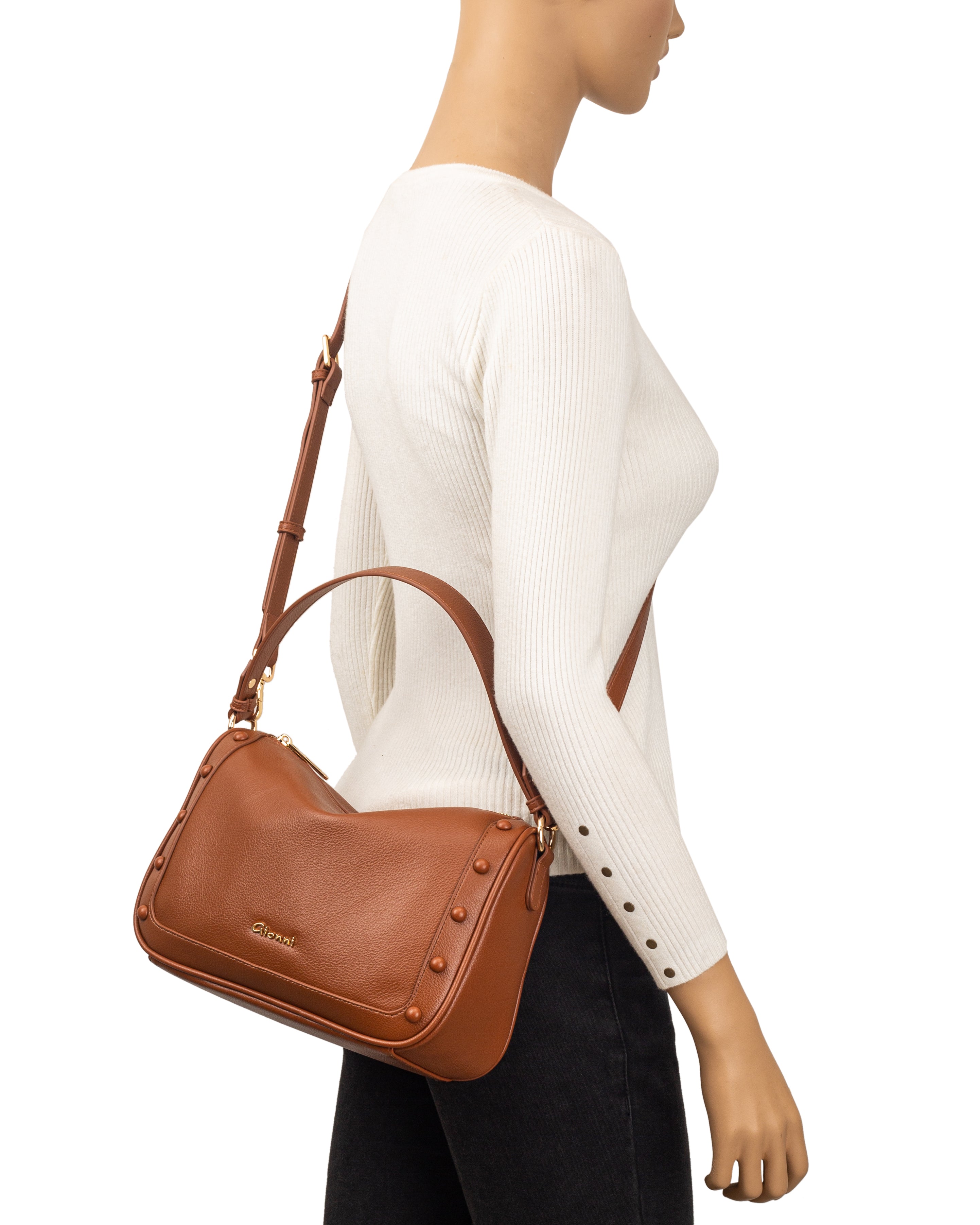 Gionni Tan Aqua East West Shoulder Bag