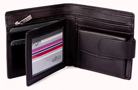 Origin Tab Black Wallet with Coin Pocket & RFID Protection