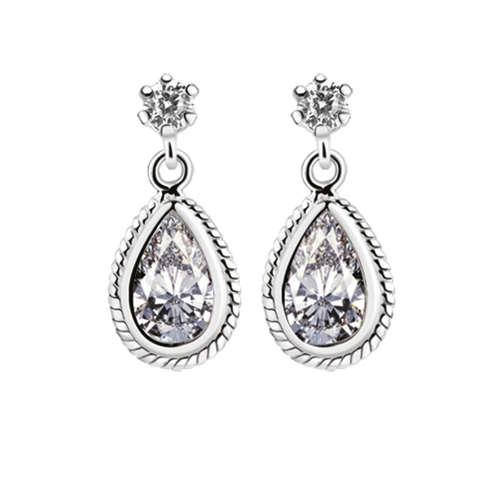 Newbridge Earrings Clear Stone