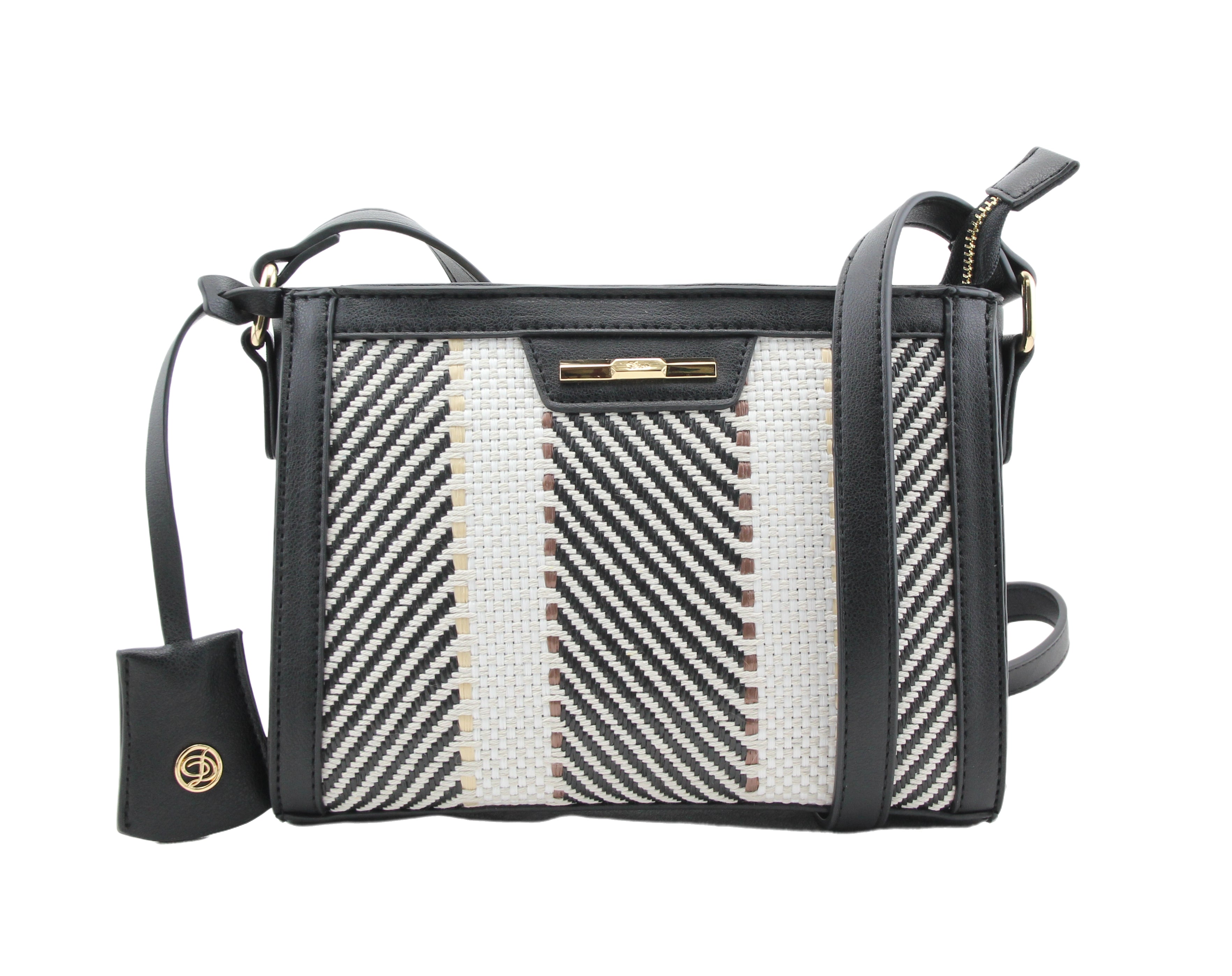 Dice Mars Black/White East West Crossbody Bag