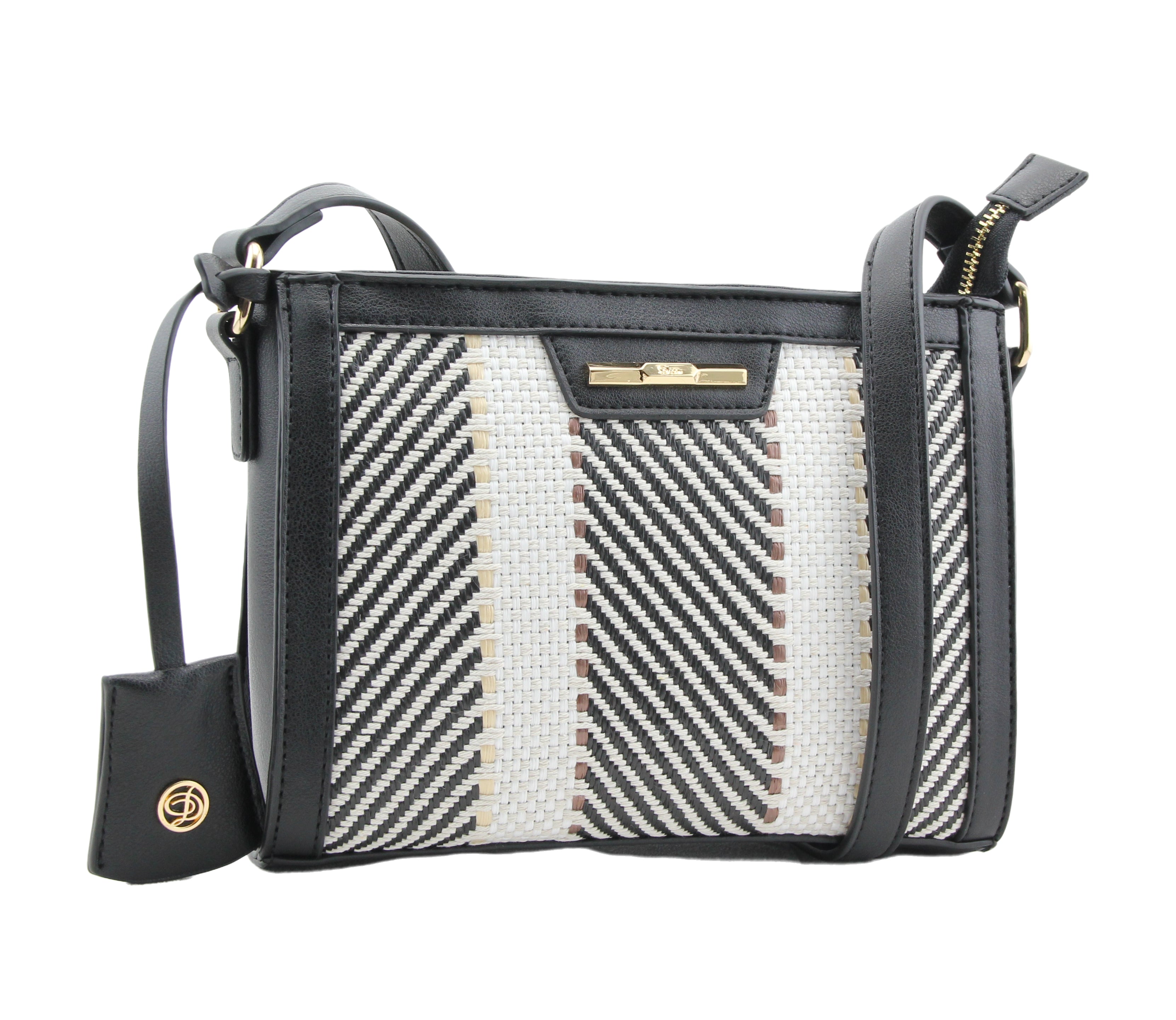 Dice Mars Black/White East West Crossbody Bag