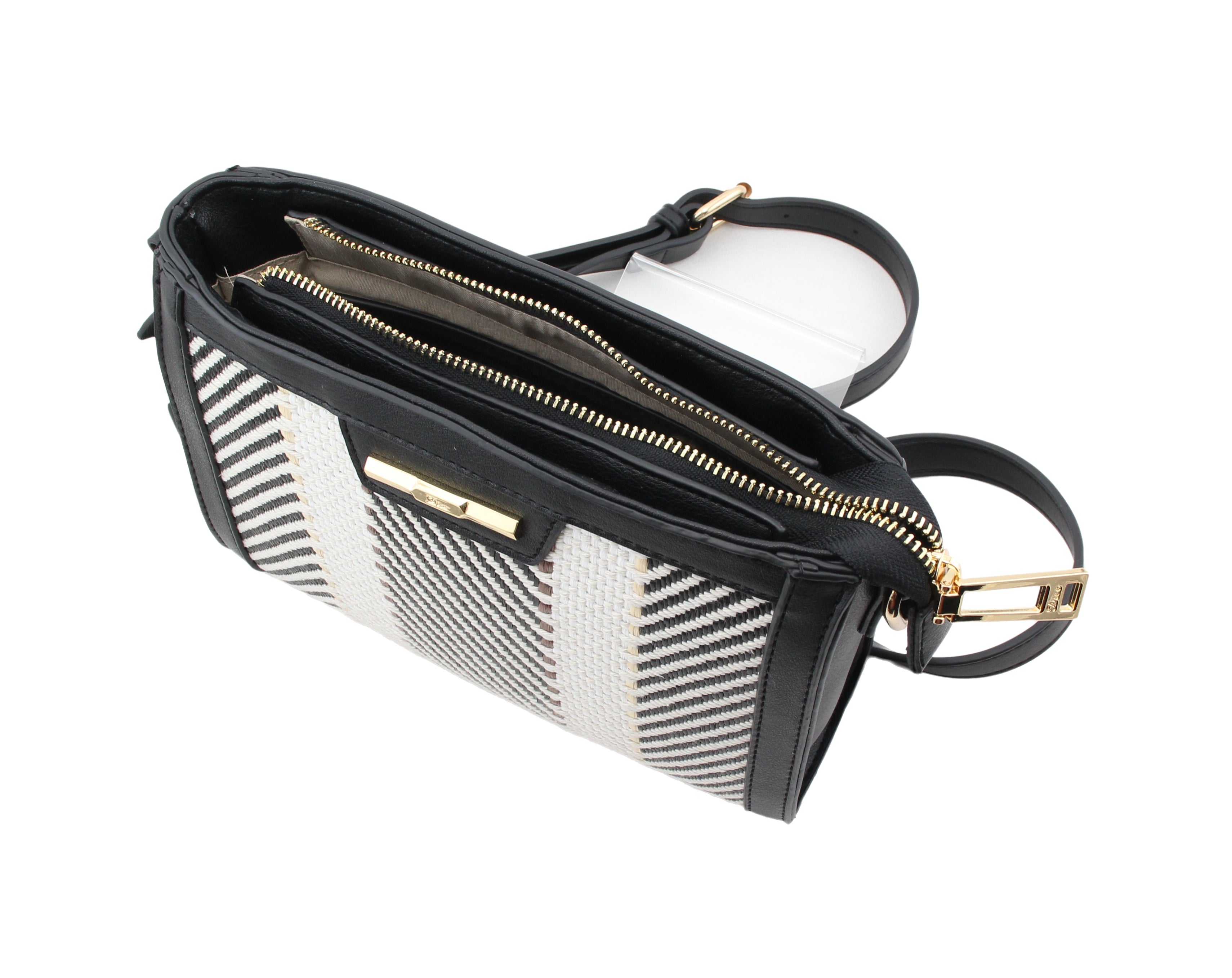 Dice Mars Black/White East West Crossbody Bag