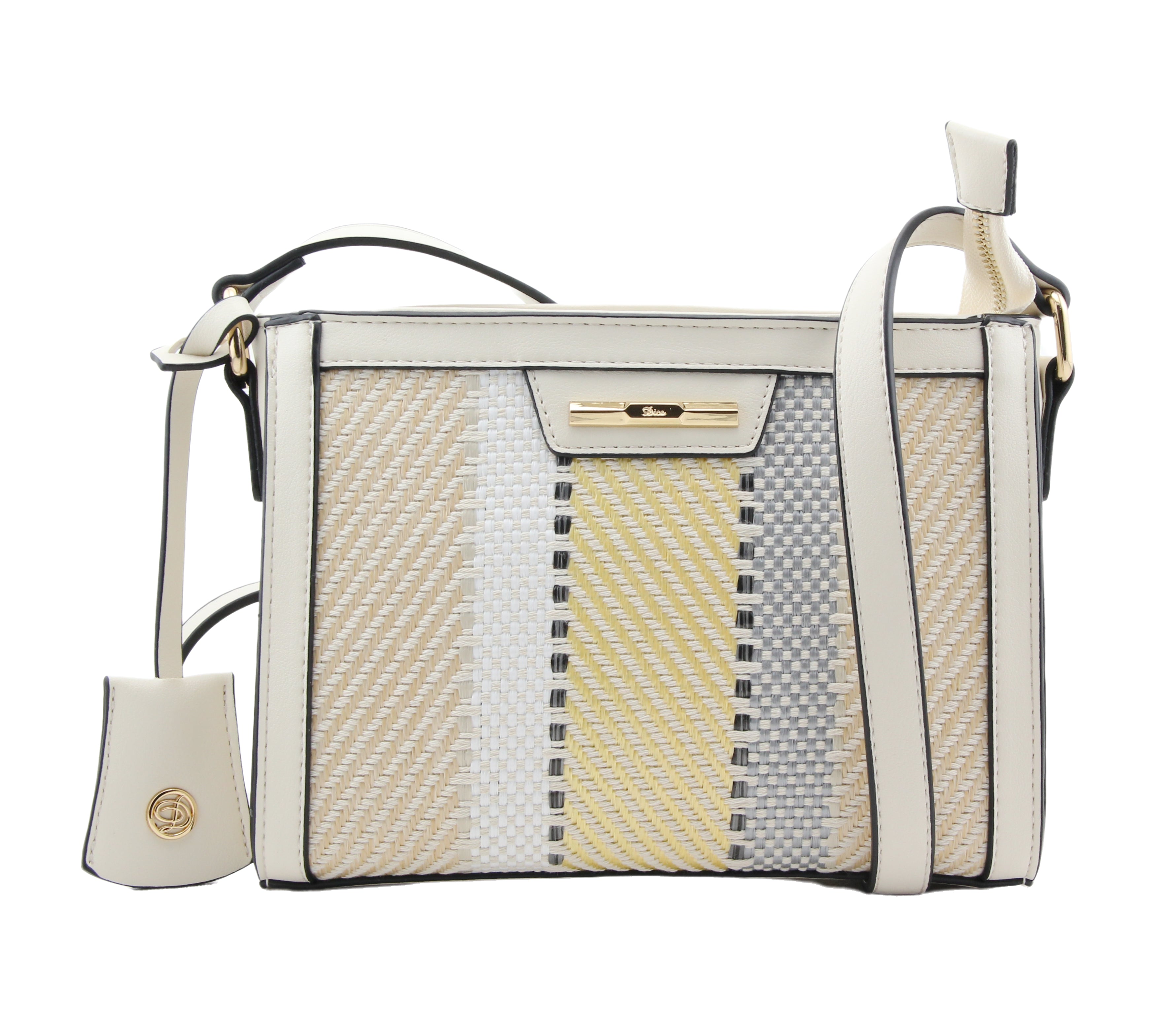 Dice Mars White/Beige East West Crossbody Bag