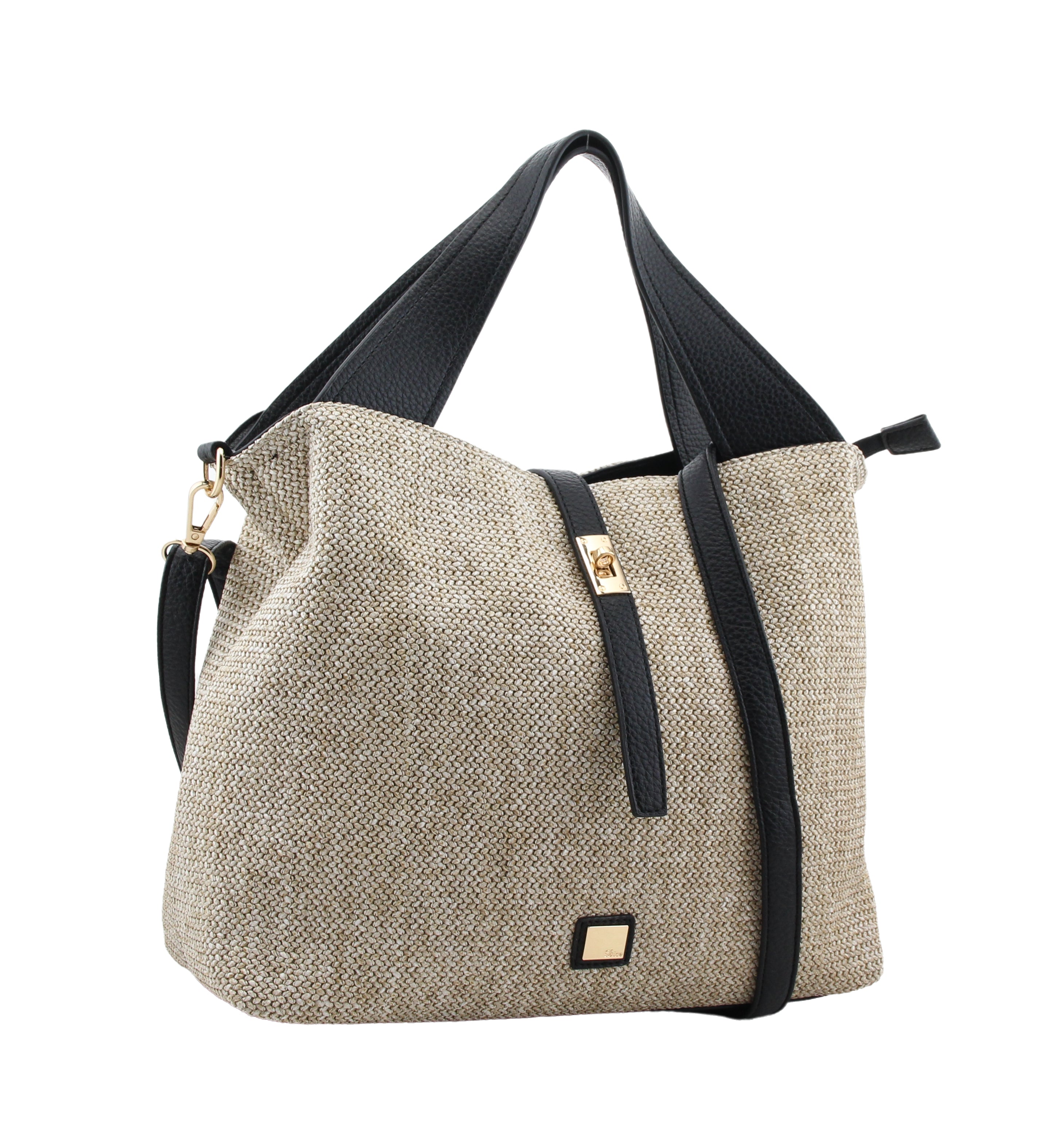 Dice Jupiter Black/Natural Large A-Line Grab Bag