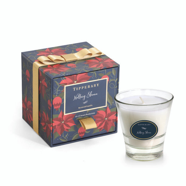 Poinsettia Tumbler Candle - Nollaig Shona