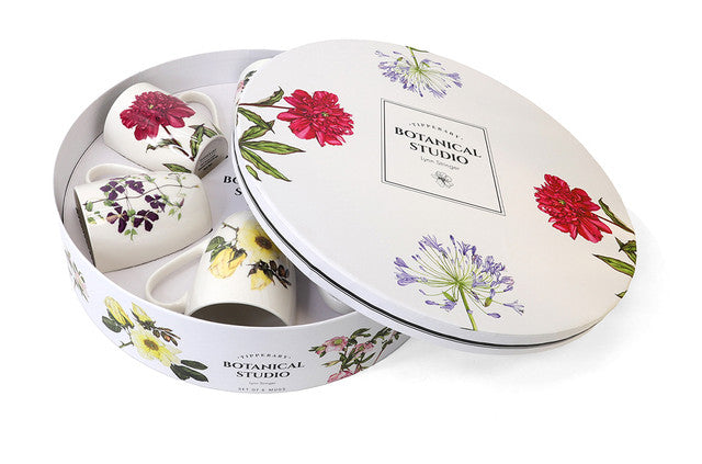 Tipperary Crystal Botanic Studio Set Of 6 Mugs