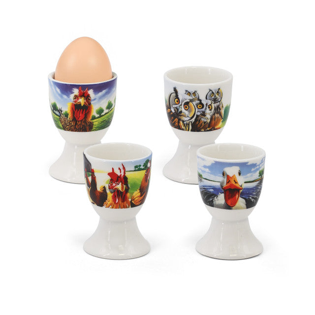 Eoin O Connor Beyond The Heard Set of 4 Egg Cups