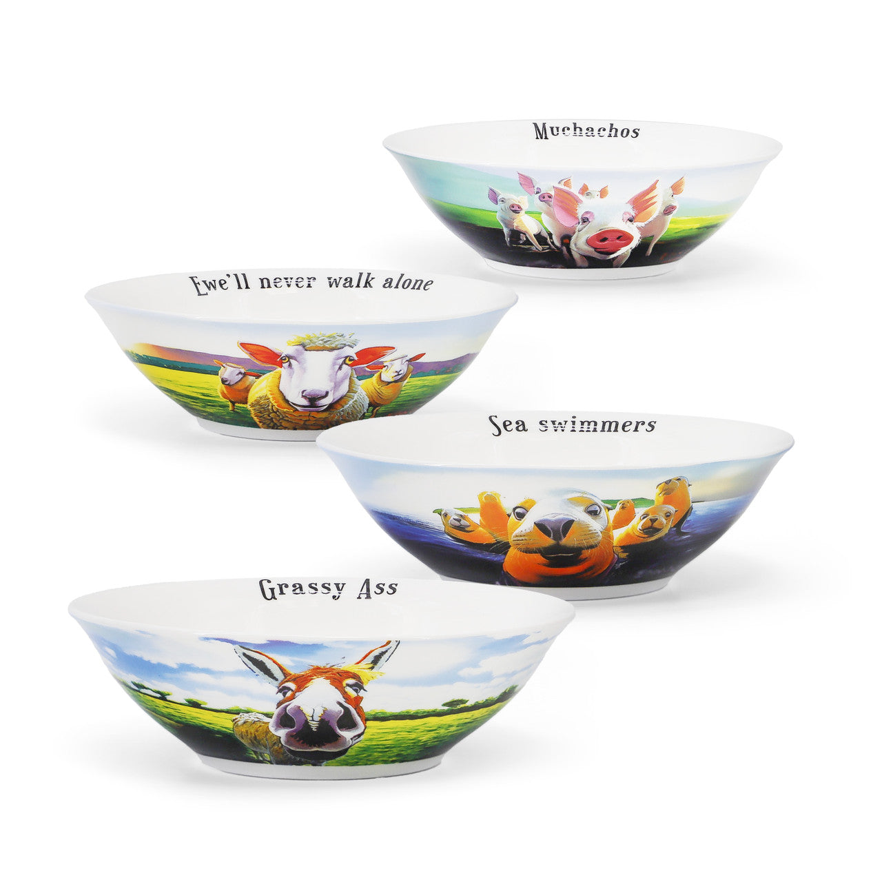 Eoin O'Connor Beyond the Herd Set of 4 Bowls