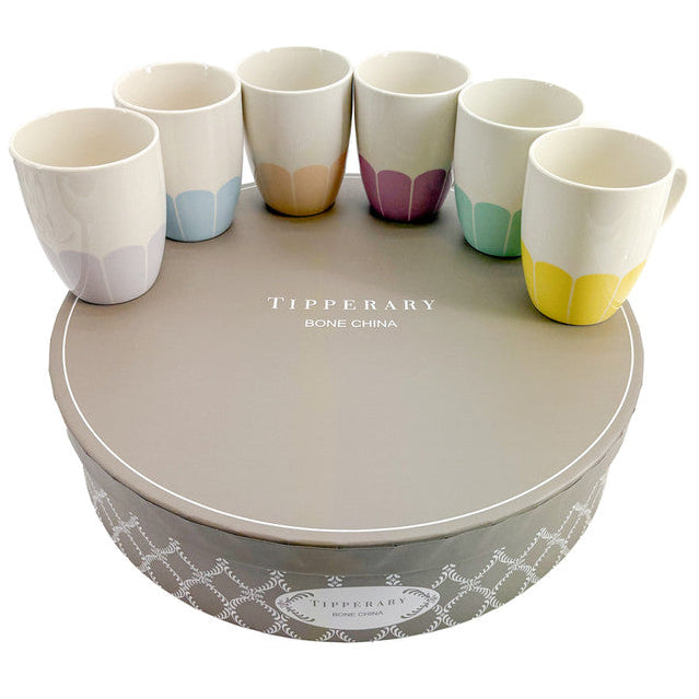 Tipperary Crystal Petals S/6 Mugs