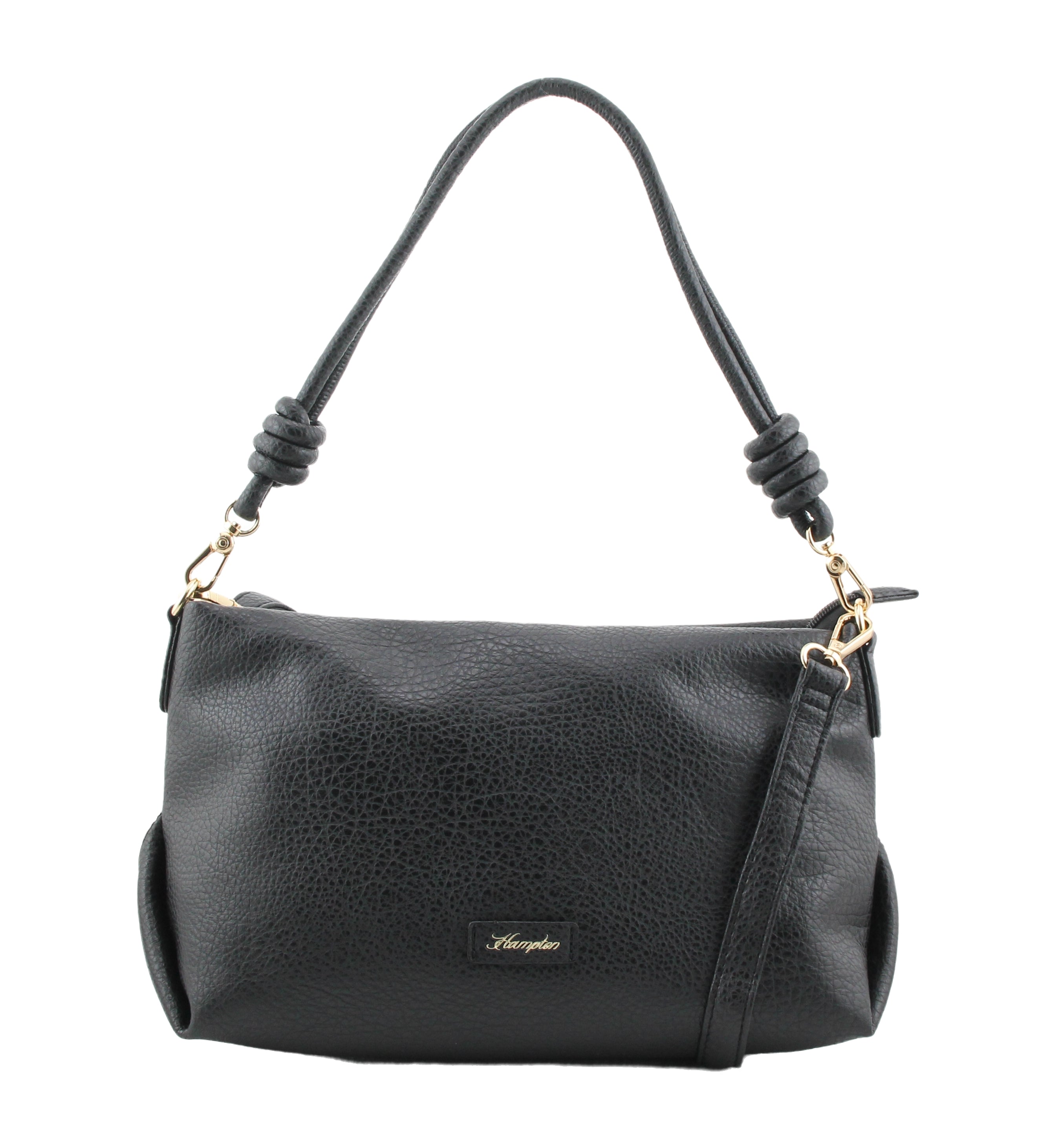 Hampton Milan Black Multi Strap Shoulder Bag