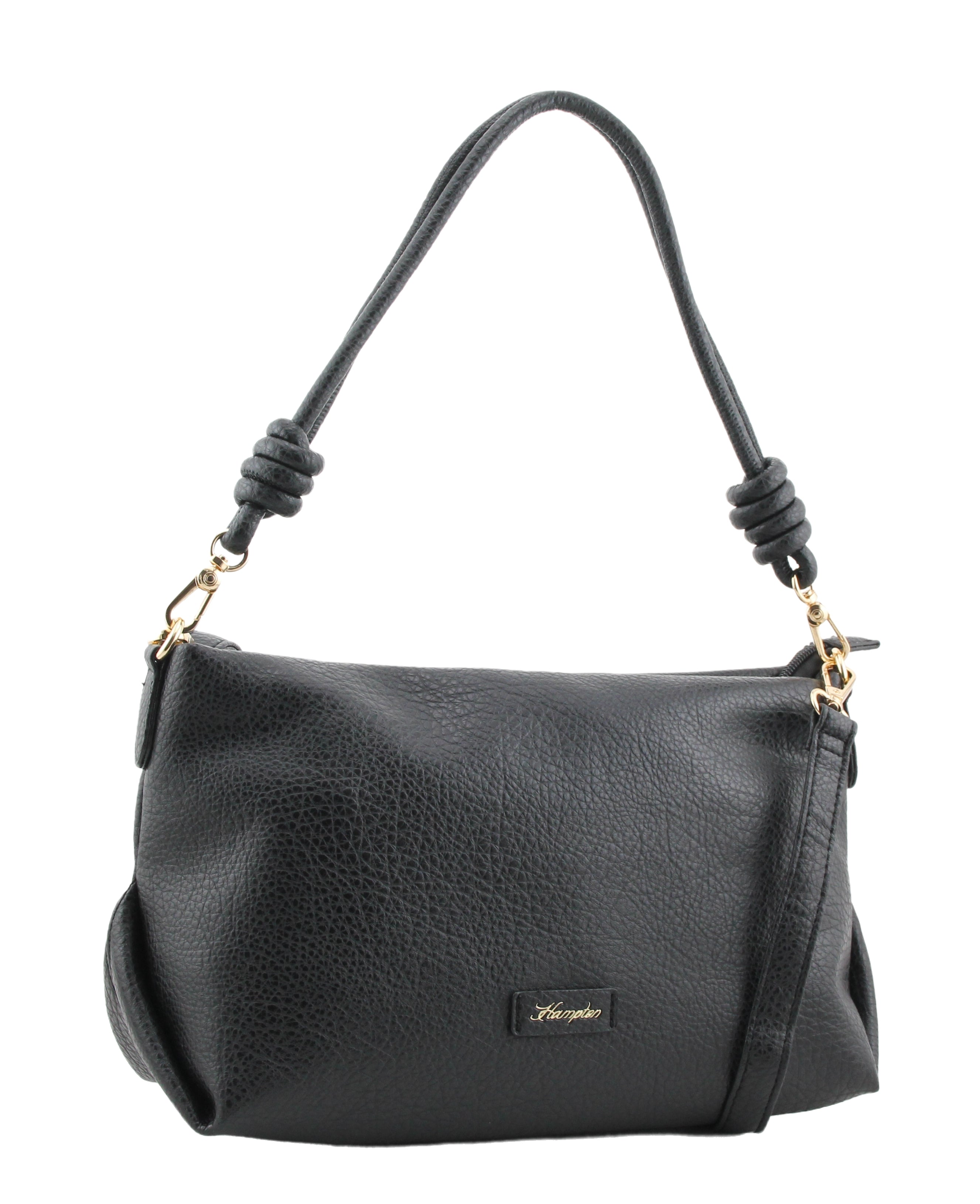 Hampton Milan Black Multi Strap Shoulder Bag
