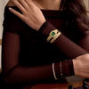 Cluse Gracieuse Mini Watch Double Steel, Forest Green, Gold Colour