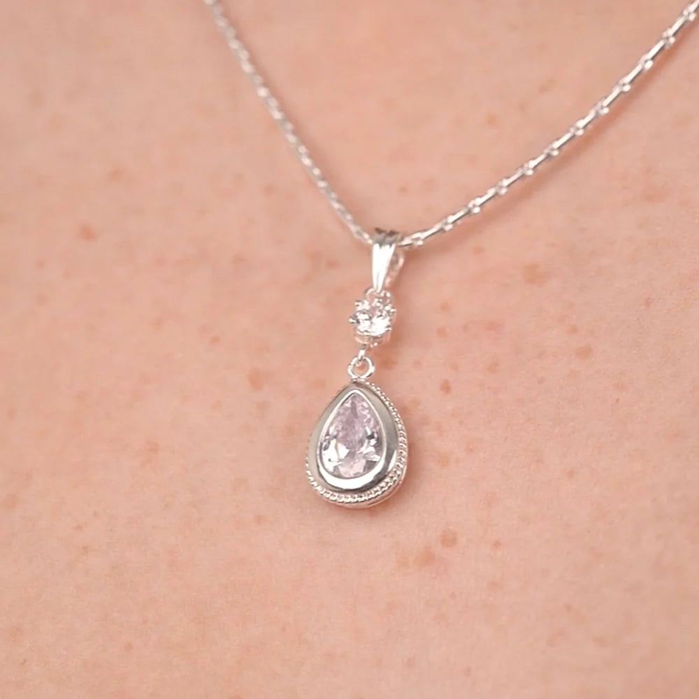 Newbridge Drop Pendant Clear Stone
