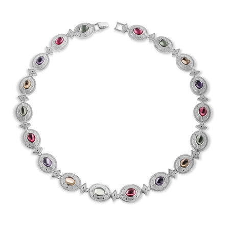 Newbridge Vintage Style Necklace with Pastel Coloured Stone