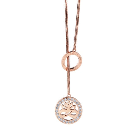 Newbridge Rose Gold Plated Pendant Lotus Flower