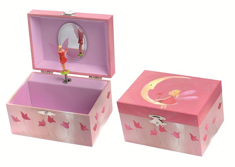 Musical Jewellery Box Moon with Fairy