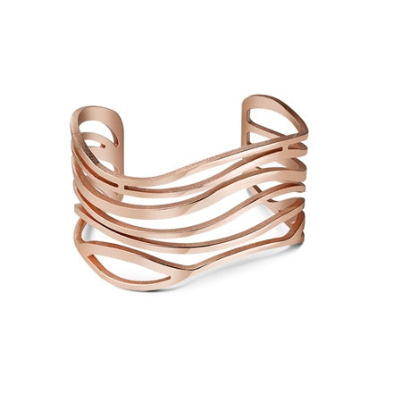 Newbridge Large Rose Gold Plated Orca Bangle