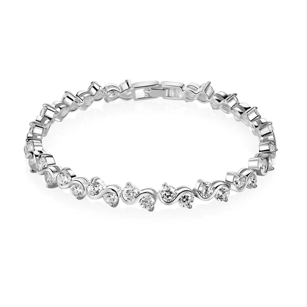 Newbridge Bracelet Clear CZ Stones