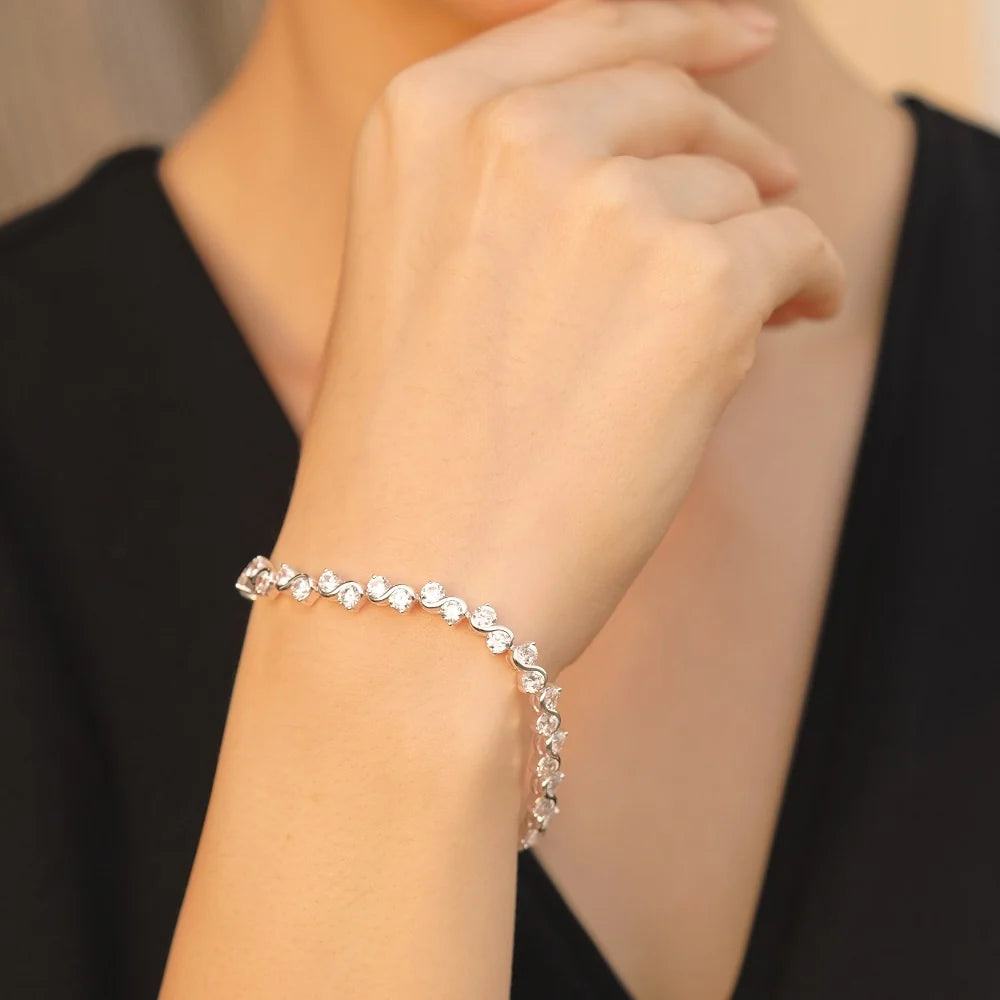 Newbridge Bracelet Clear CZ Stones