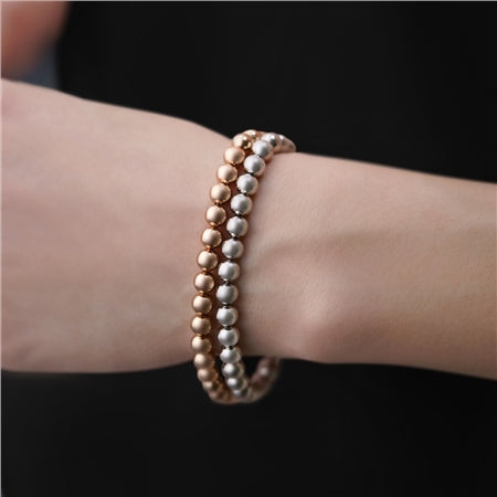 Newbridge Rhodium plate Small Bead Bracelet