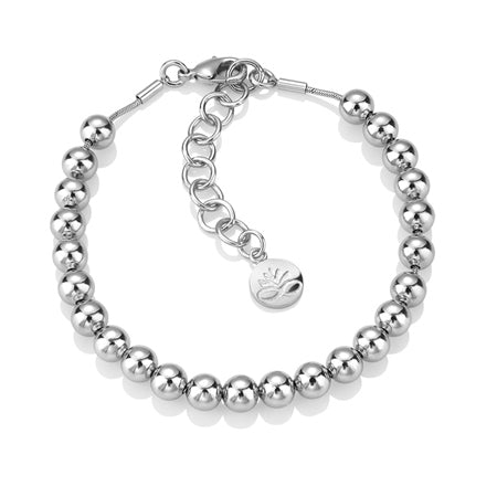Newbridge Rhodium plate Small Bead Bracelet