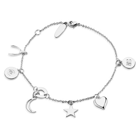 Newbridge Silver Plated Bracelet Multi Charms