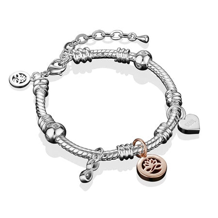 Newbridge Ti:amo Silver Plated Charm Bracelet In Stock