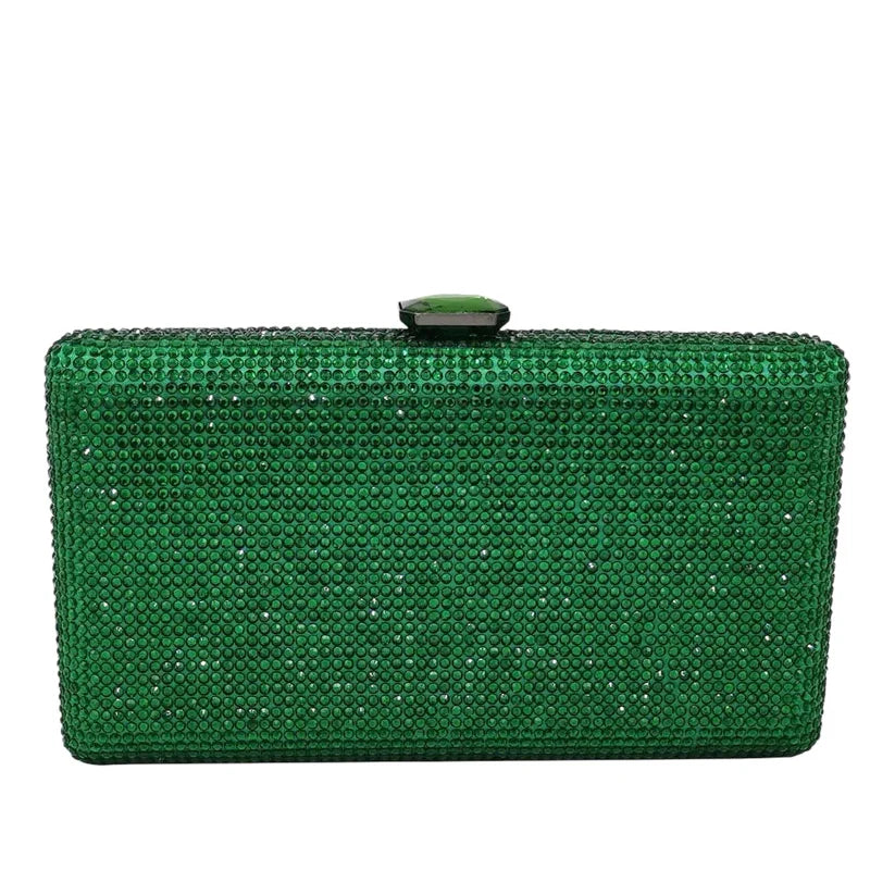 Green Clutch With Green Glass Clasp