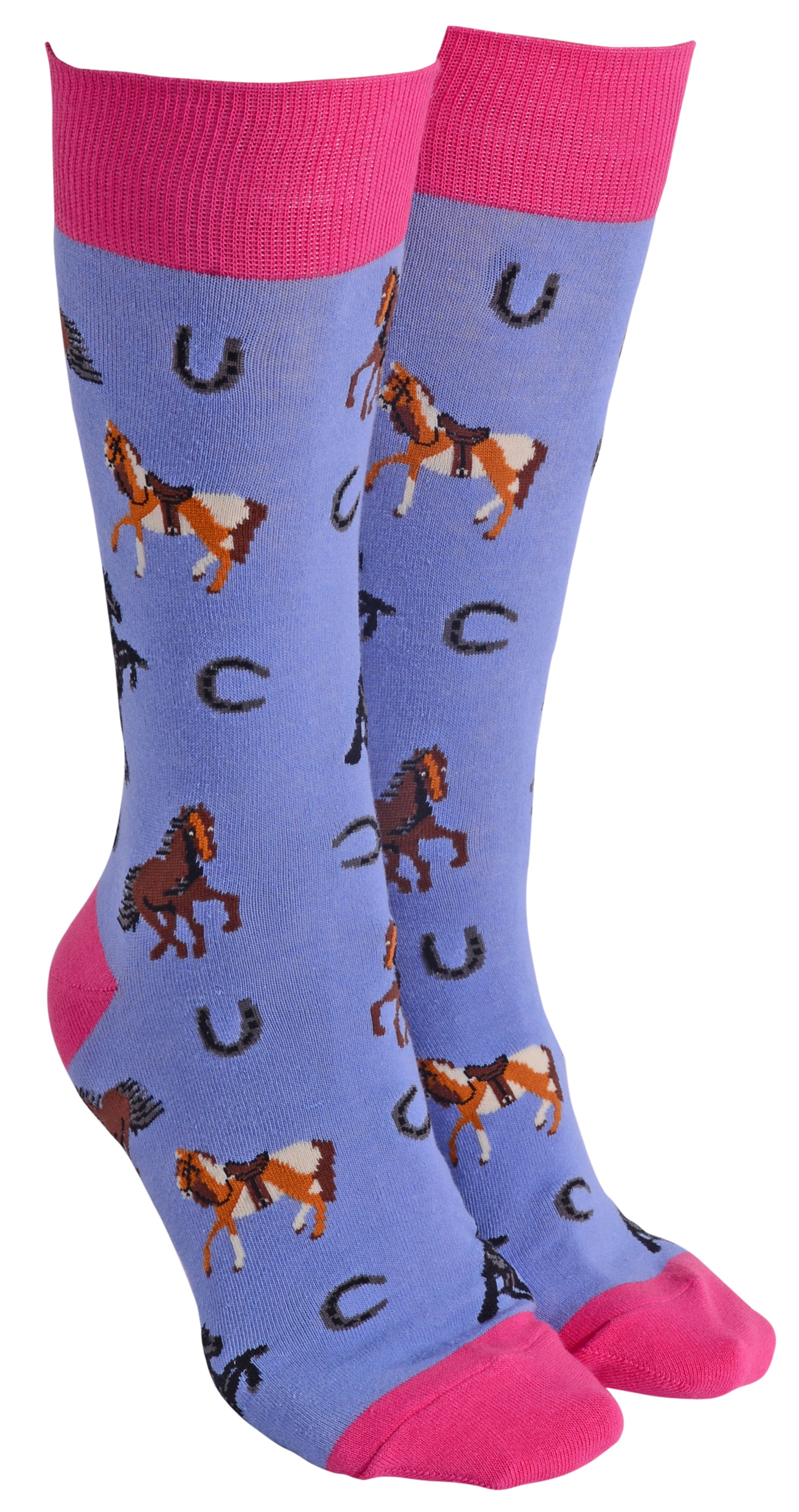 Sock Society Horse Purple And Pink Design